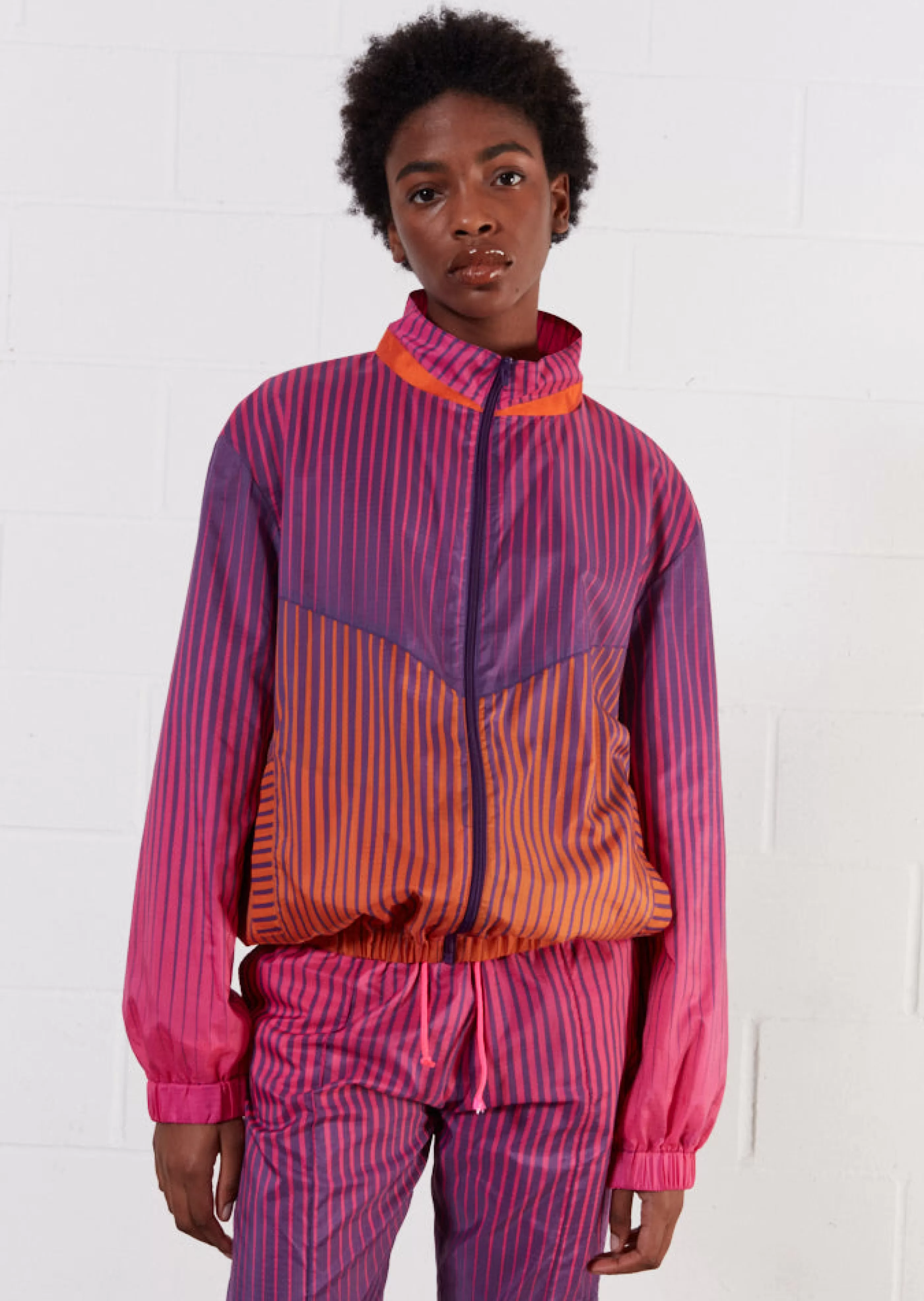 Best Andrew Brischler Neon Print Track Top (Pink & Orange) | Jumpers & Hoodies