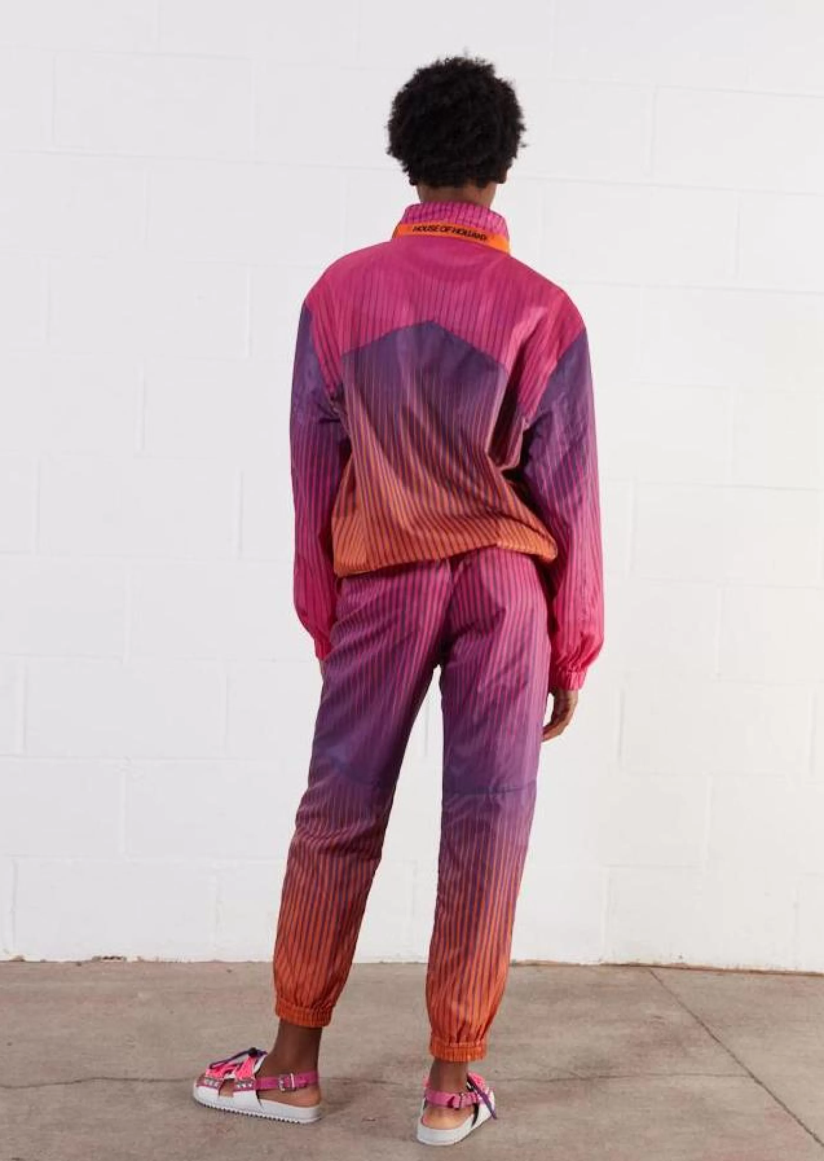 Best Andrew Brischler Neon Print Track Top (Pink & Orange) | Jumpers & Hoodies