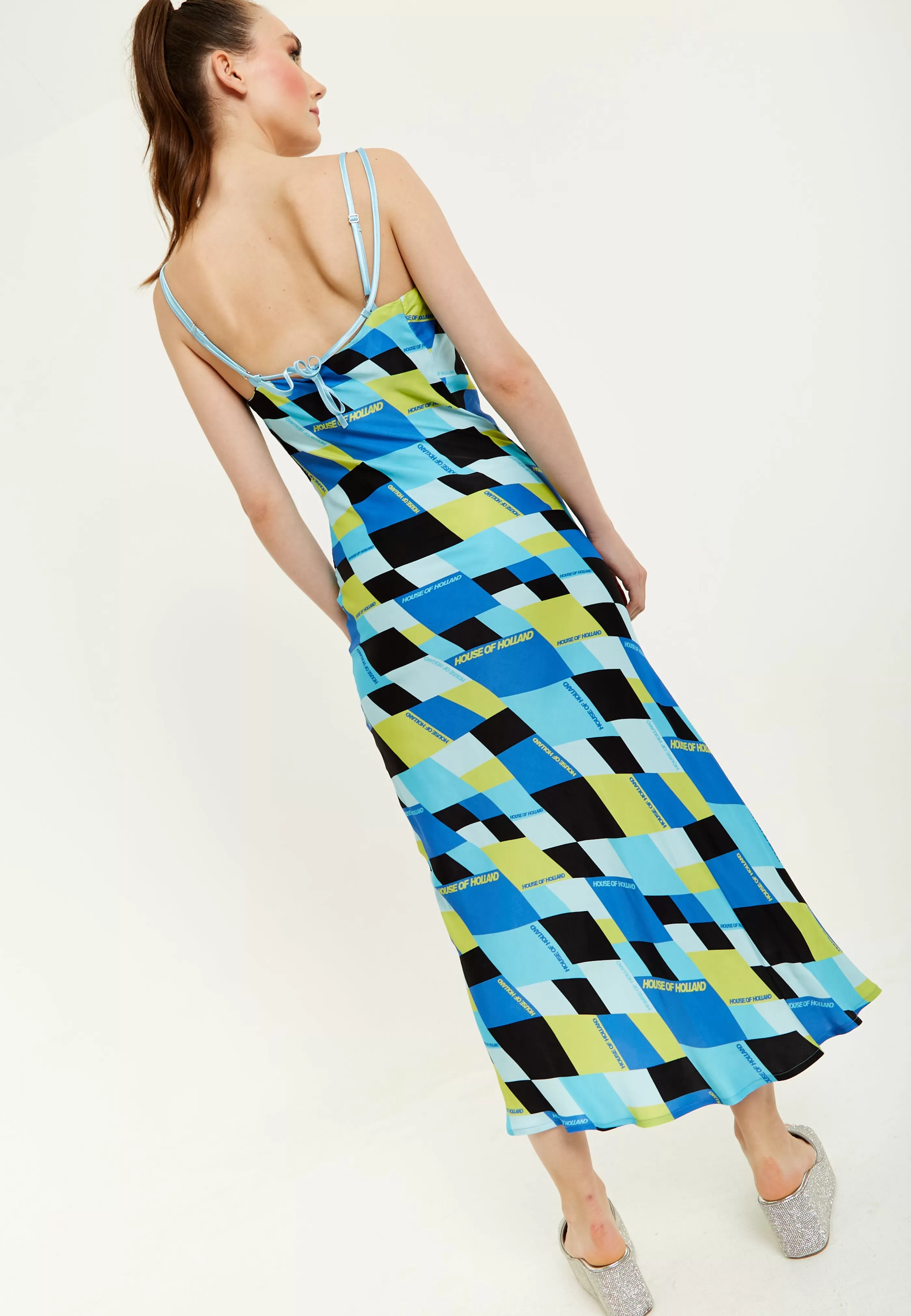 Outlet And Black Printed Midi Dress With Cowl Neck Dresses | Dresses