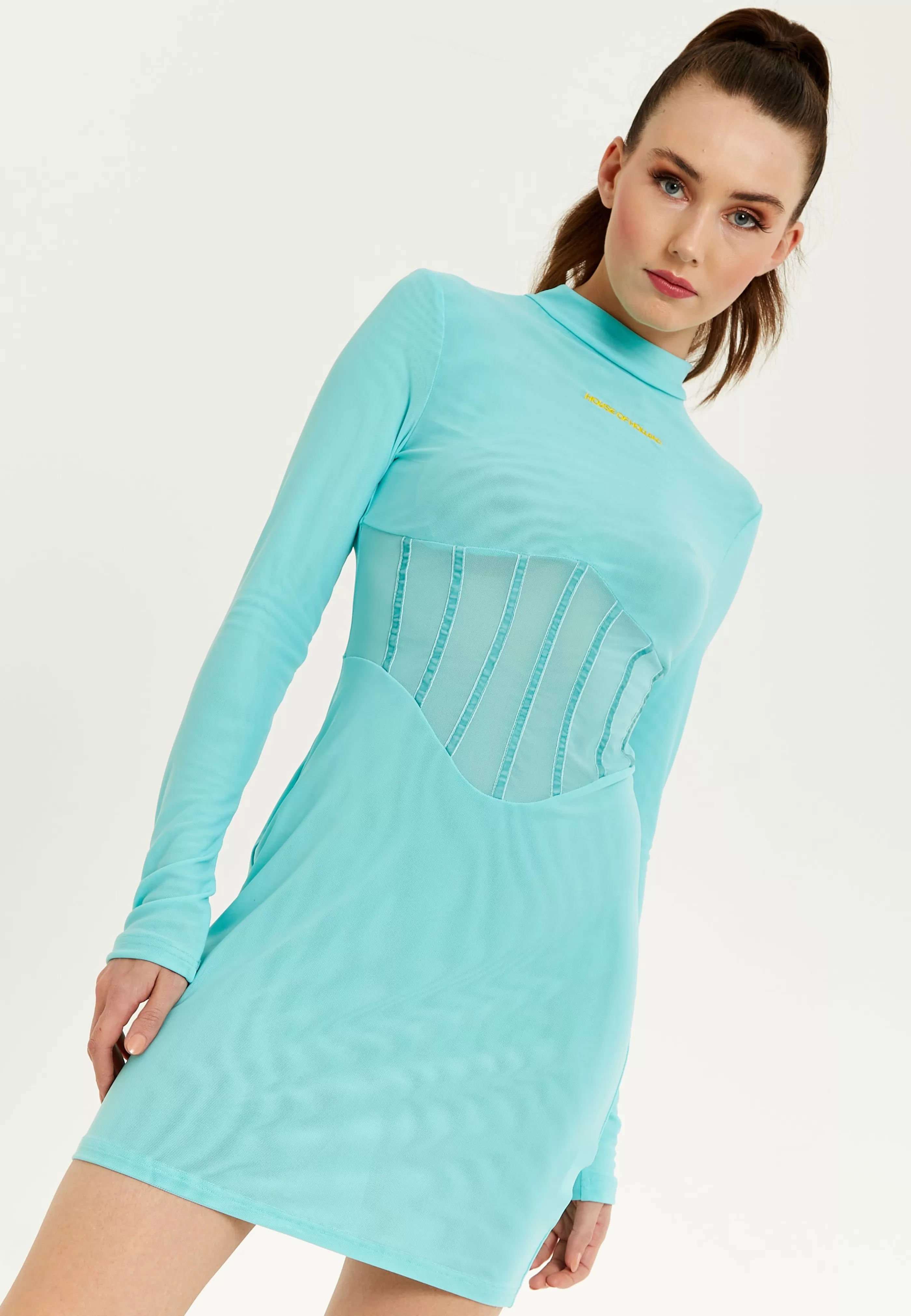 Outlet High Neck Corset Dress Dresses | Dresses