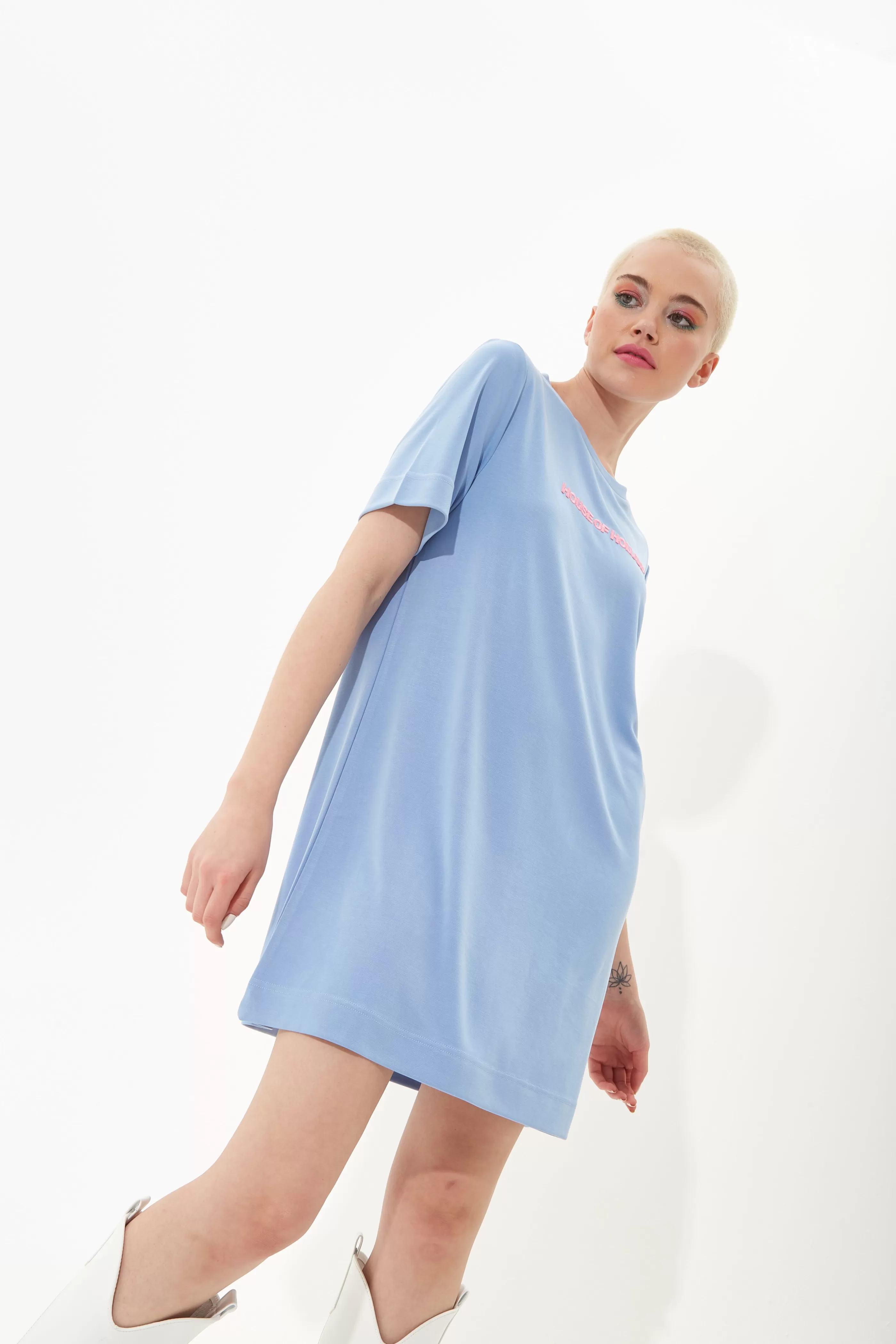 Discount Tencel T-Shirt Dress With Logo Embroidery Tops & T-shirts | Tops & T-shirts