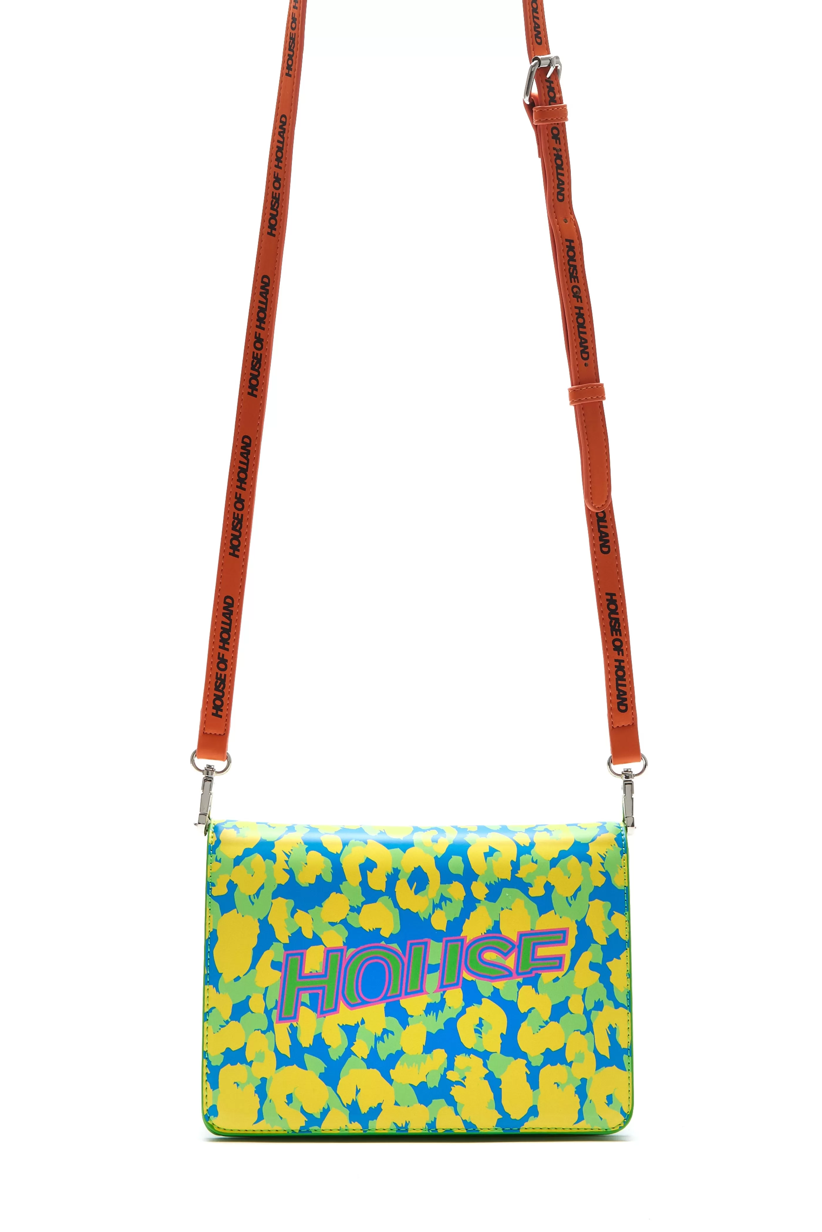 Shop Cross Body Bag In Green With ‘House’ Print Bags and Wallets | Bags and Wallets