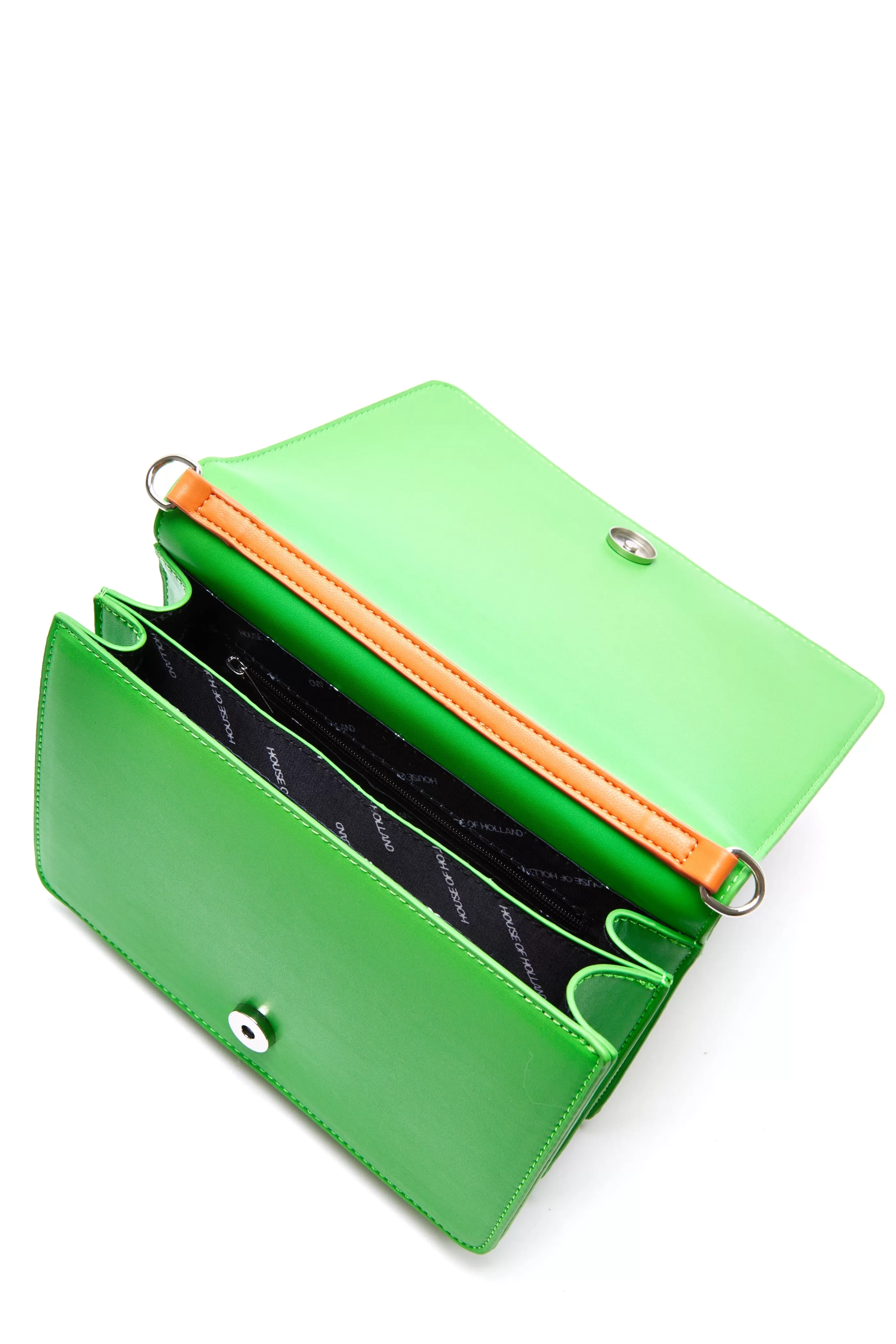 Shop Cross Body Bag In Green With ‘House’ Print Bags and Wallets | Bags and Wallets