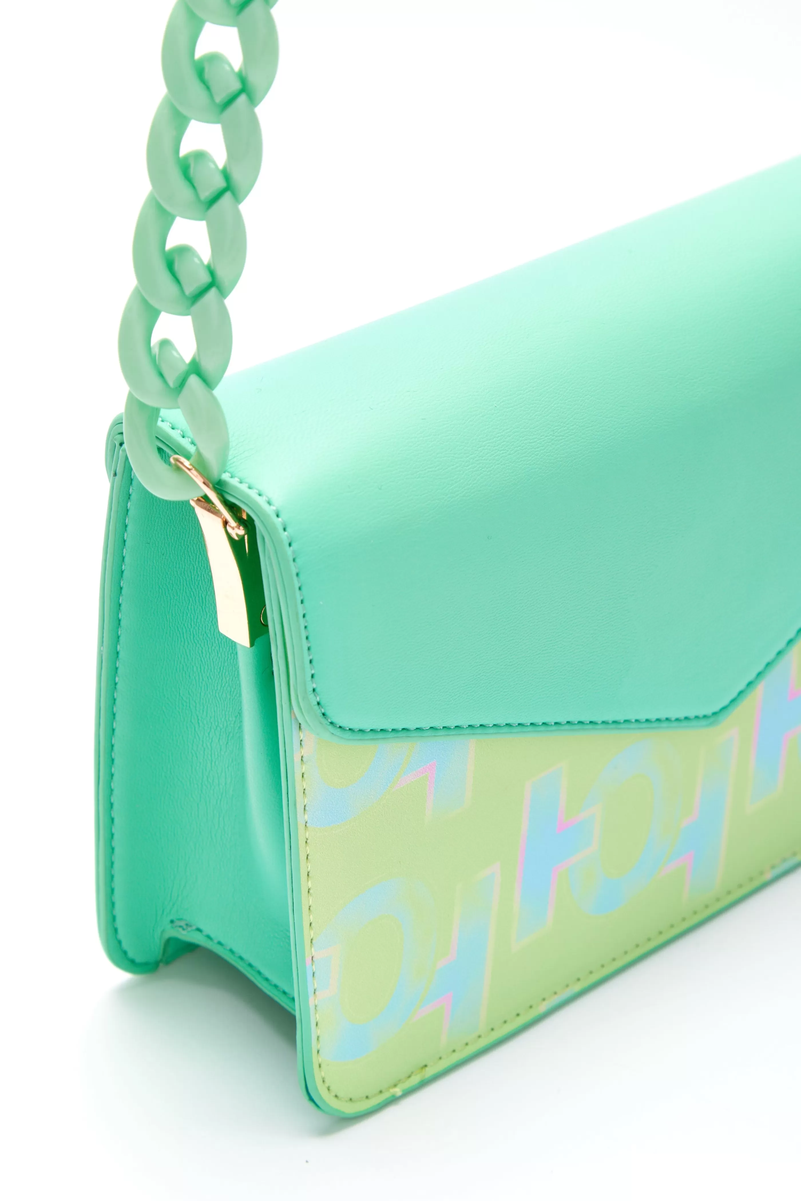 Hot Cross Body Bag In Mint And Pistachio With A Logo Prin Bags and Wallets | Bags and Wallets