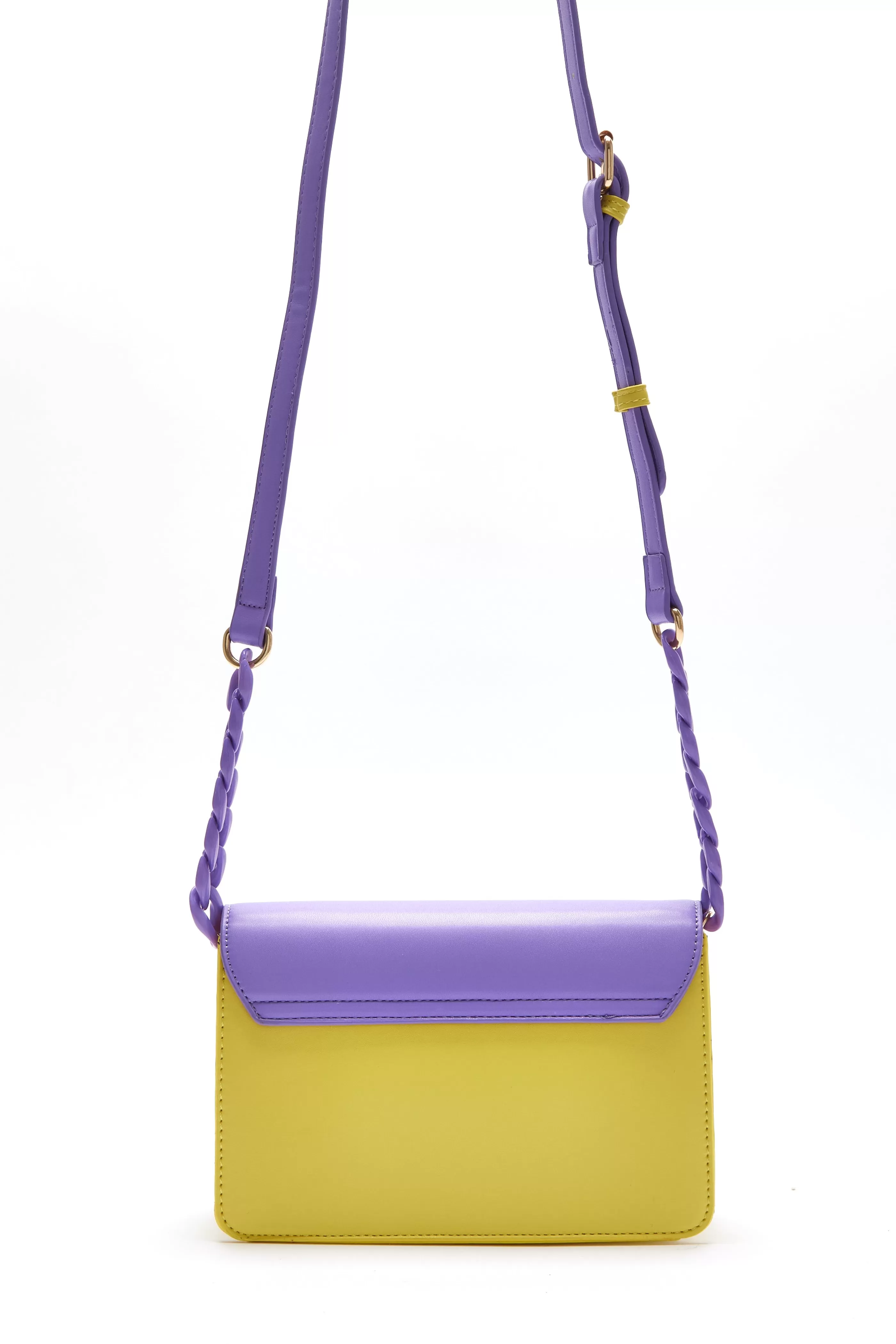 Shop Cross Body Bag In And Yellow With A Chain Deta Bags and Wallets | Bags and Wallets