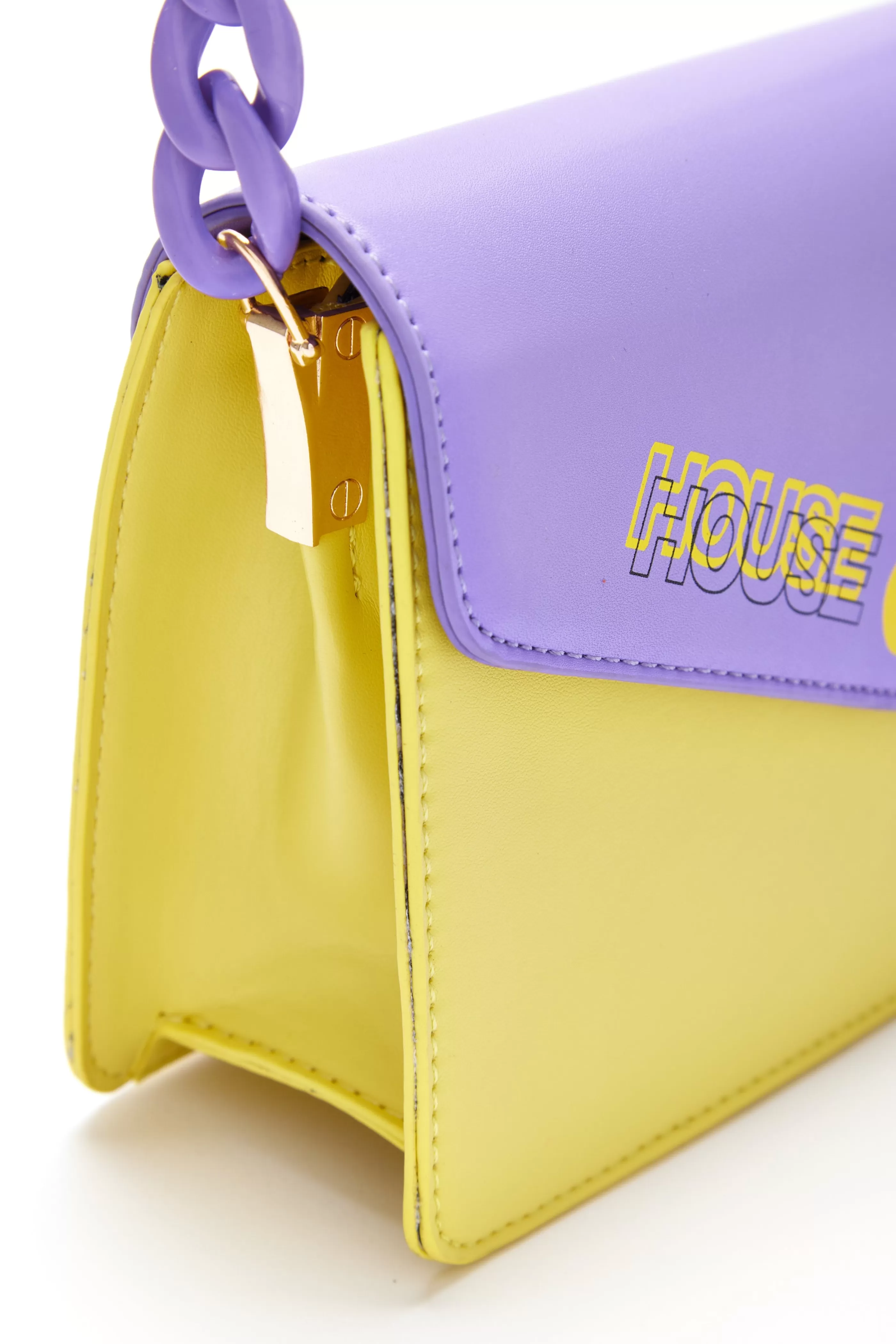 Shop Cross Body Bag In And Yellow With A Chain Deta Bags and Wallets | Bags and Wallets
