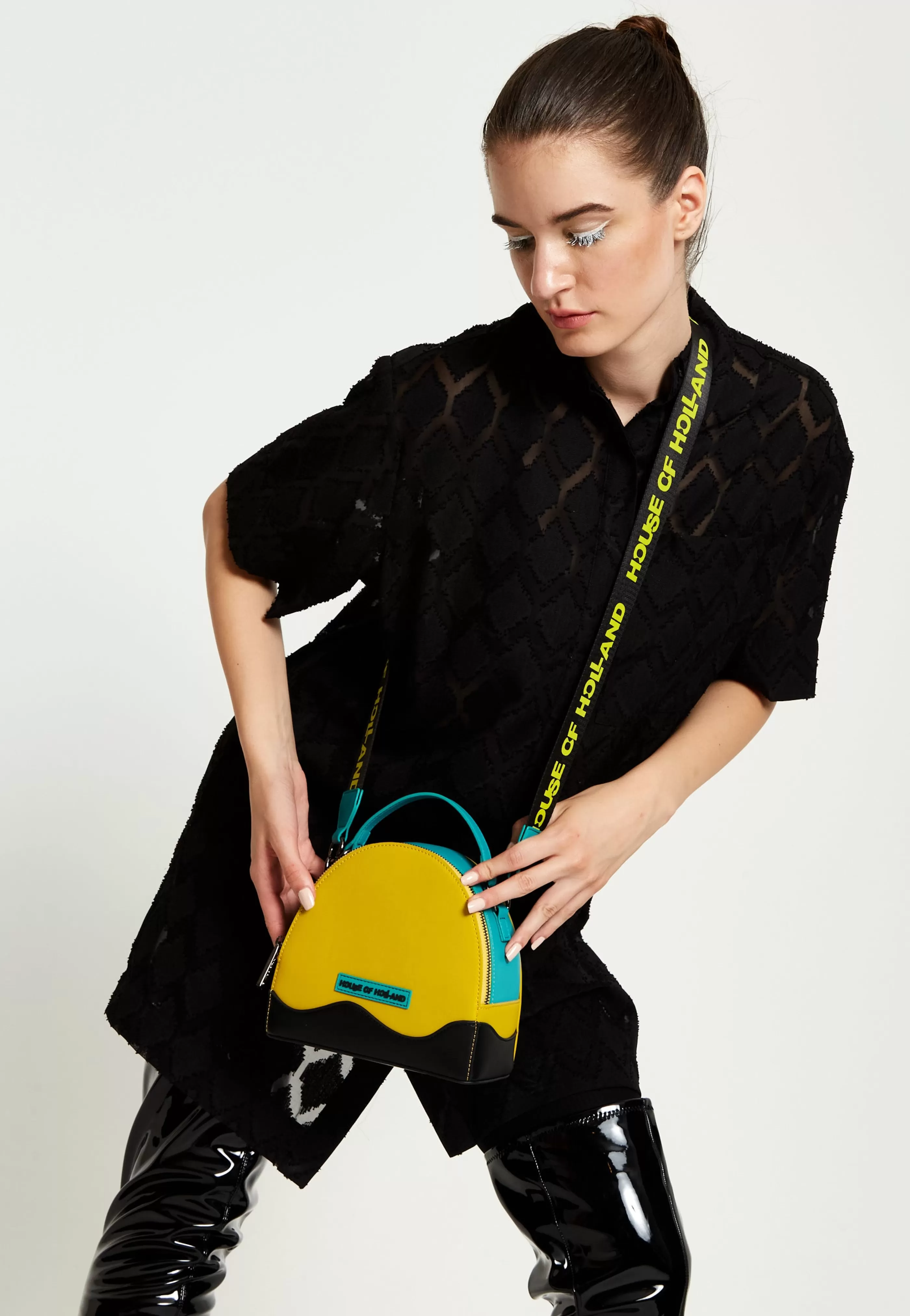Hot Cross Body Bag In , Black And Blue With Printed Bags and Wallets | Bags and Wallets