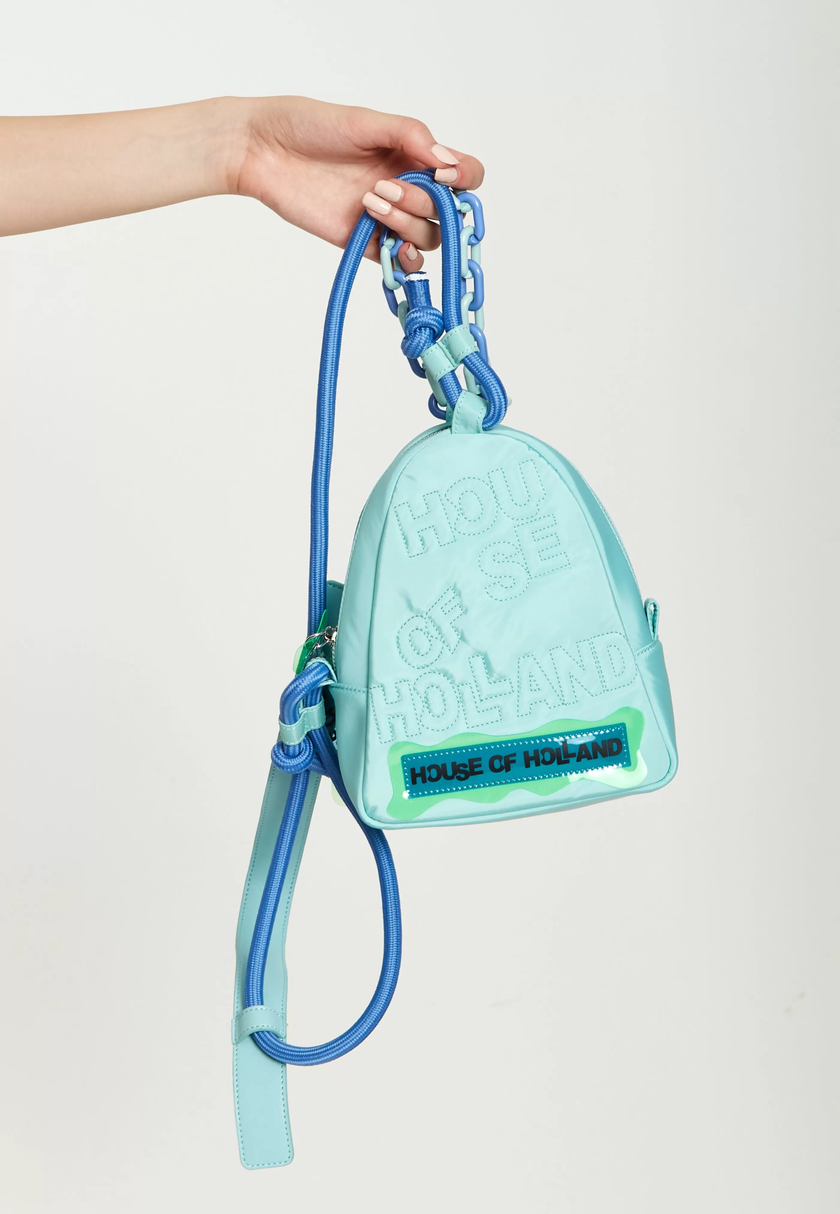 Shop Cross Body Bag With Quilted Logo In Tones And Ro Bags and Wallets | Bags and Wallets