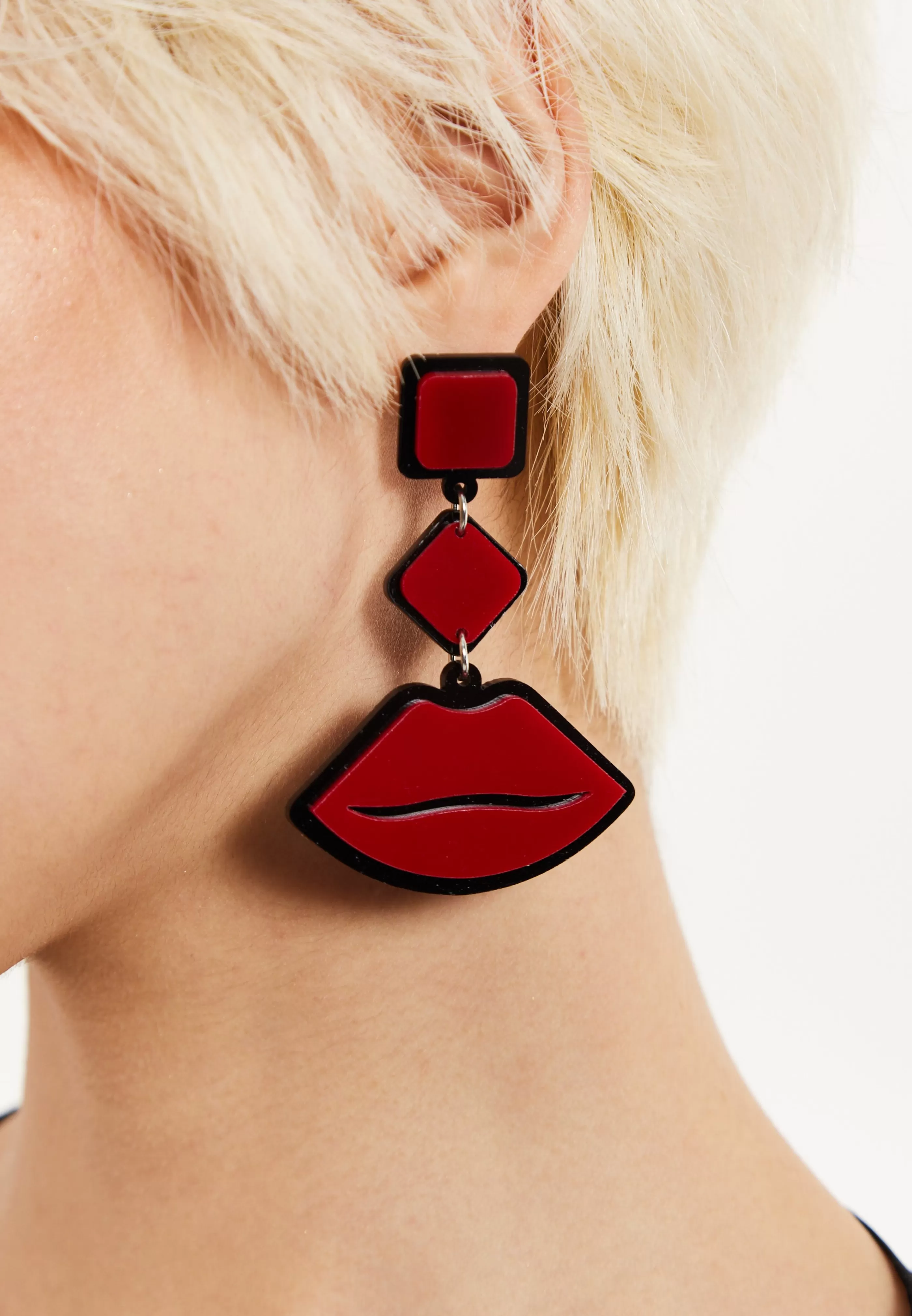 Cheap Drop Style Earrings With Plain Lips Jewellery