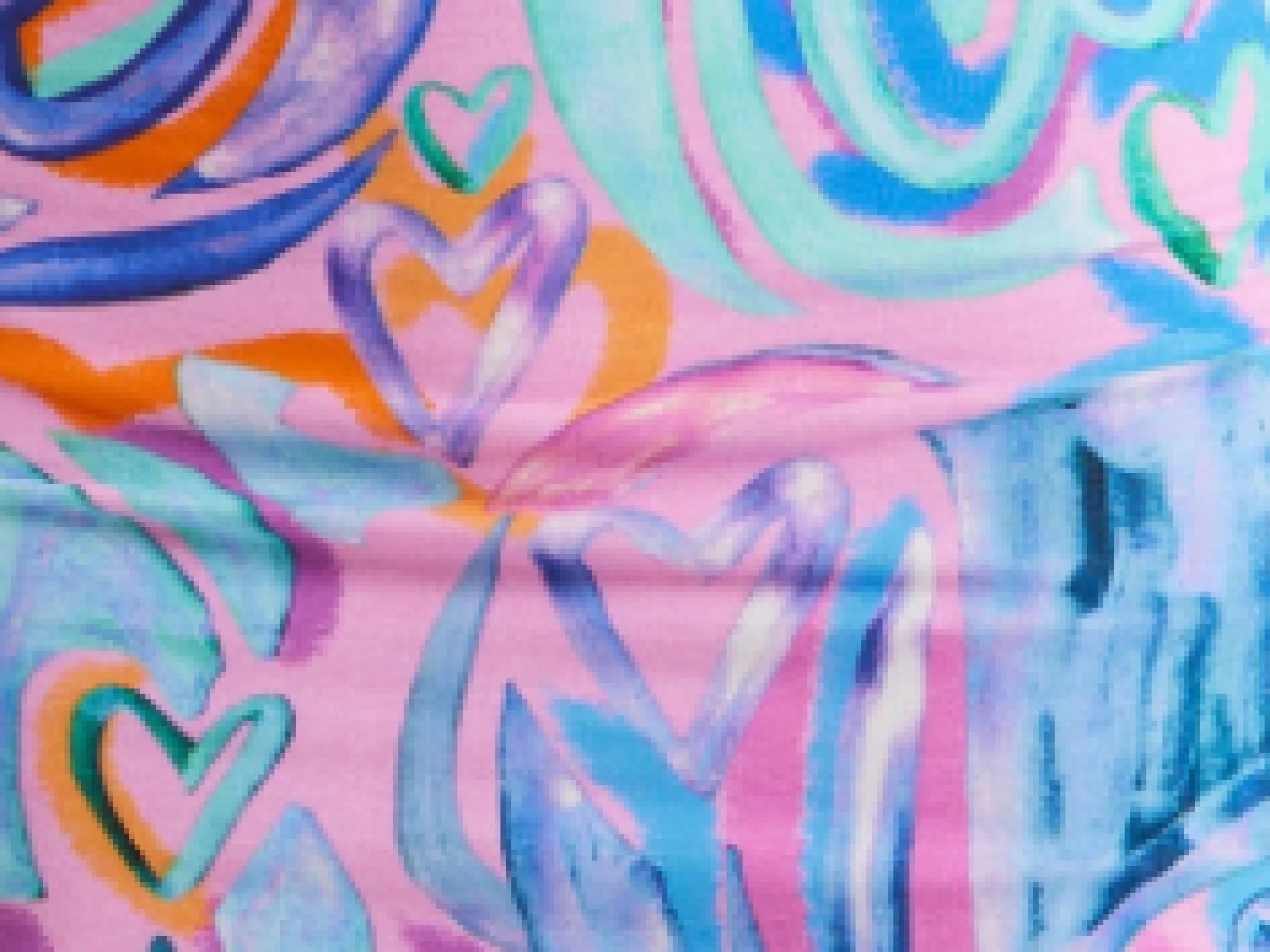 Online Heart Printed Mini Jersey Dress In Pink Dresses | Dresses