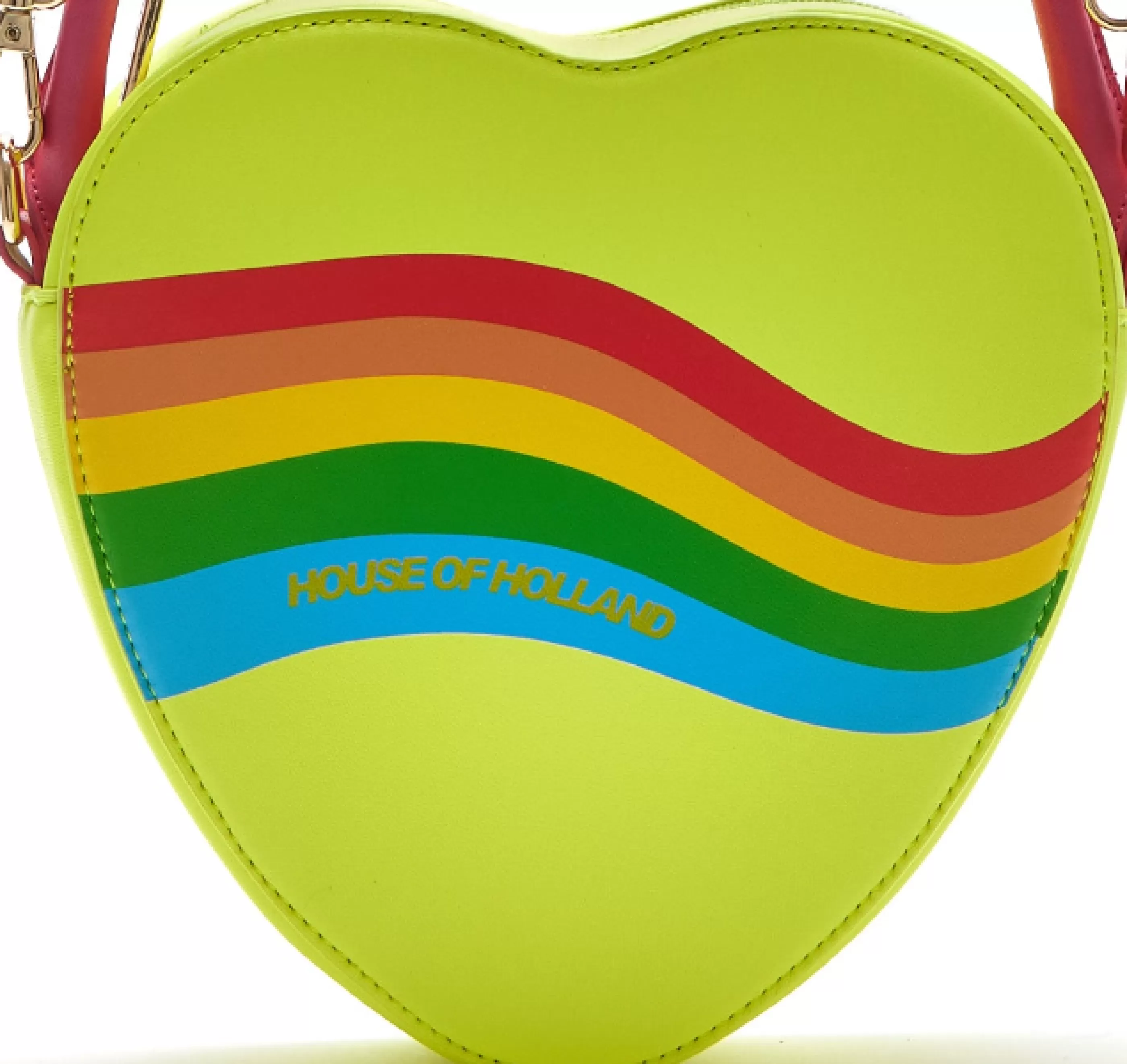 Shop Heart Shape Cross Body Bag In Lime, Pink And Rainbow Bags and Wallets | Bags and Wallets