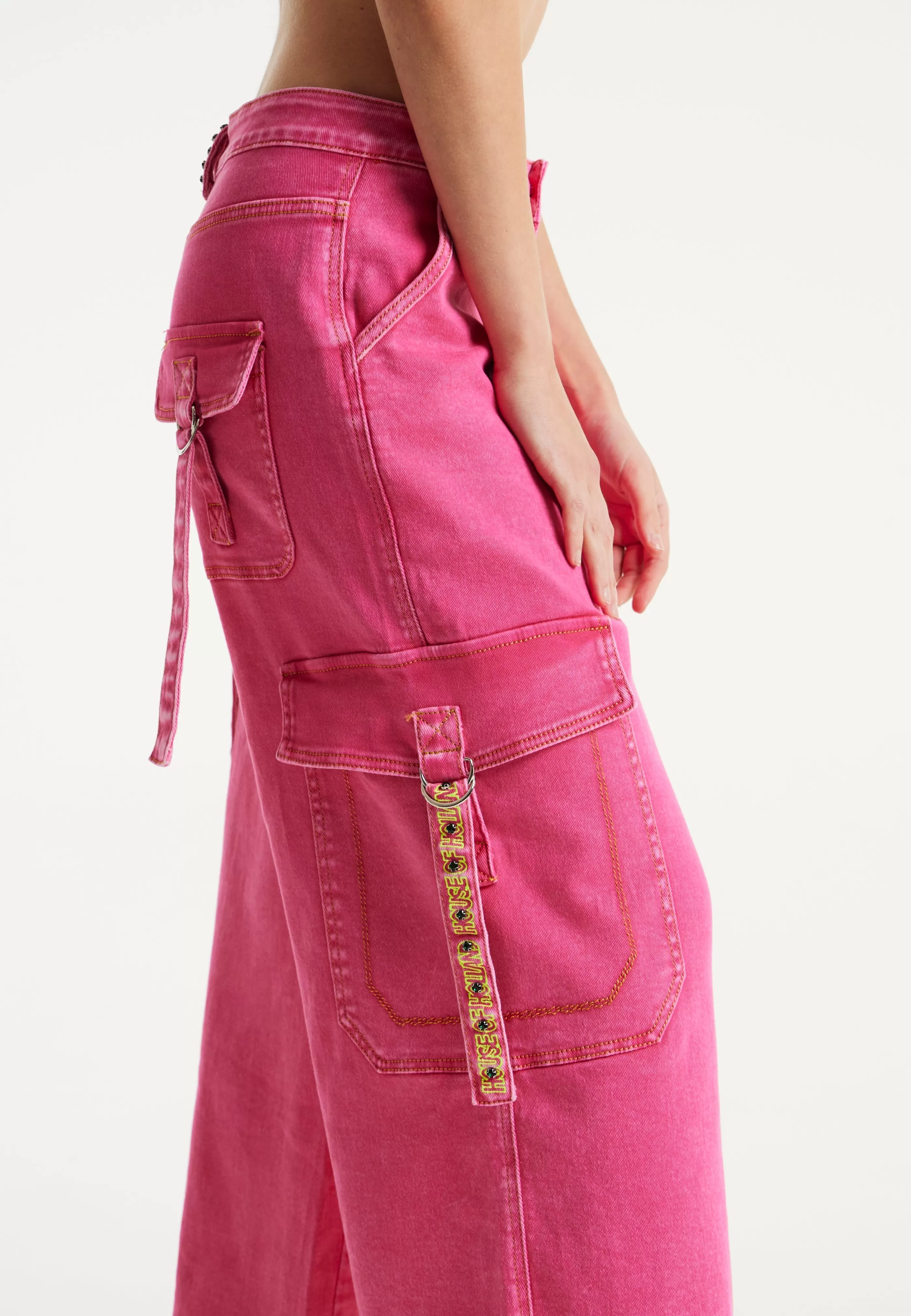 Online Hot Denim Wide Leg Cargo Trousers Skirts & Trousers | Denim