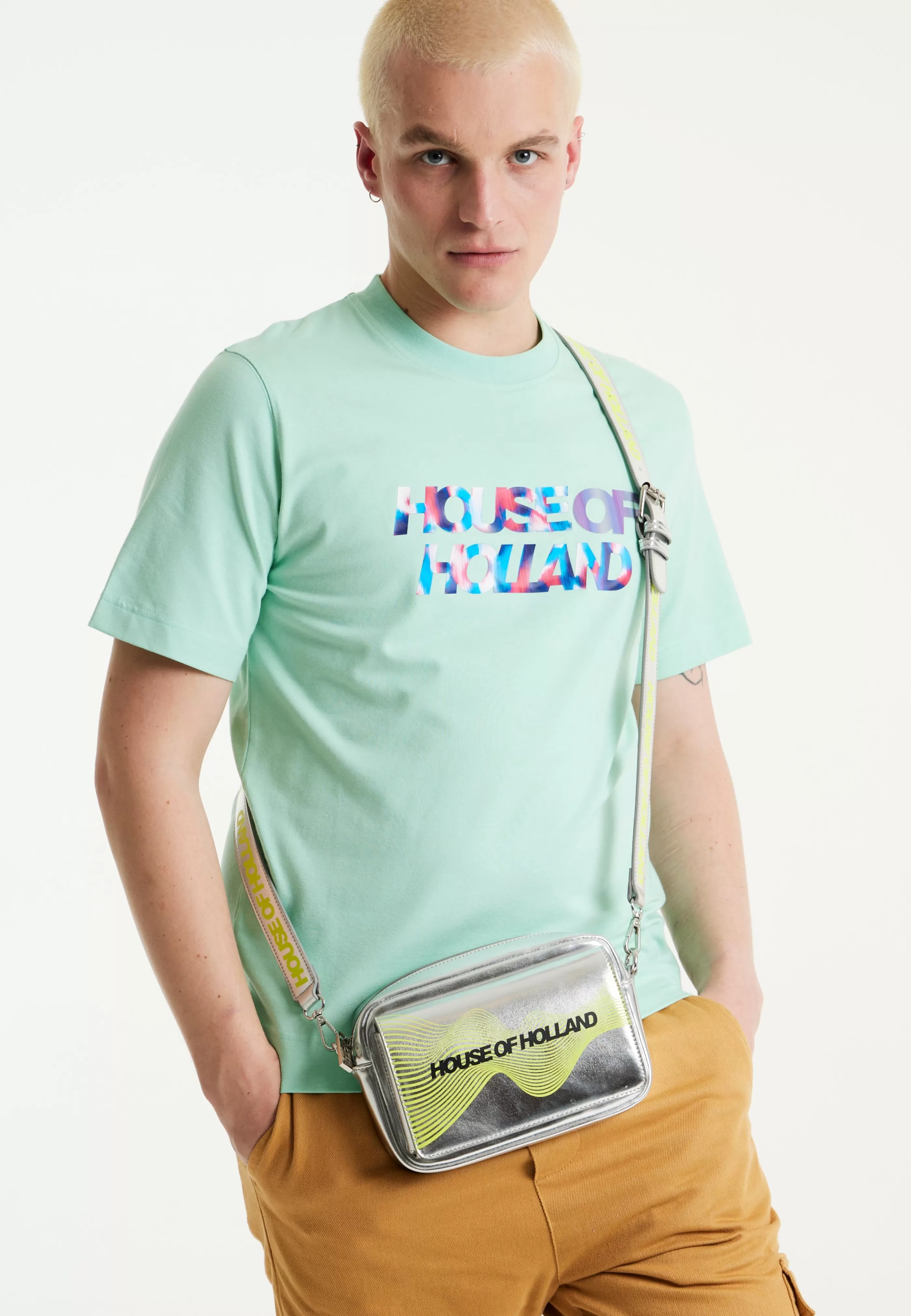 Online Iridescent Transfer Printed T-Shirt In Egg Blue Tops & T-shirts | Tops & T-shirts