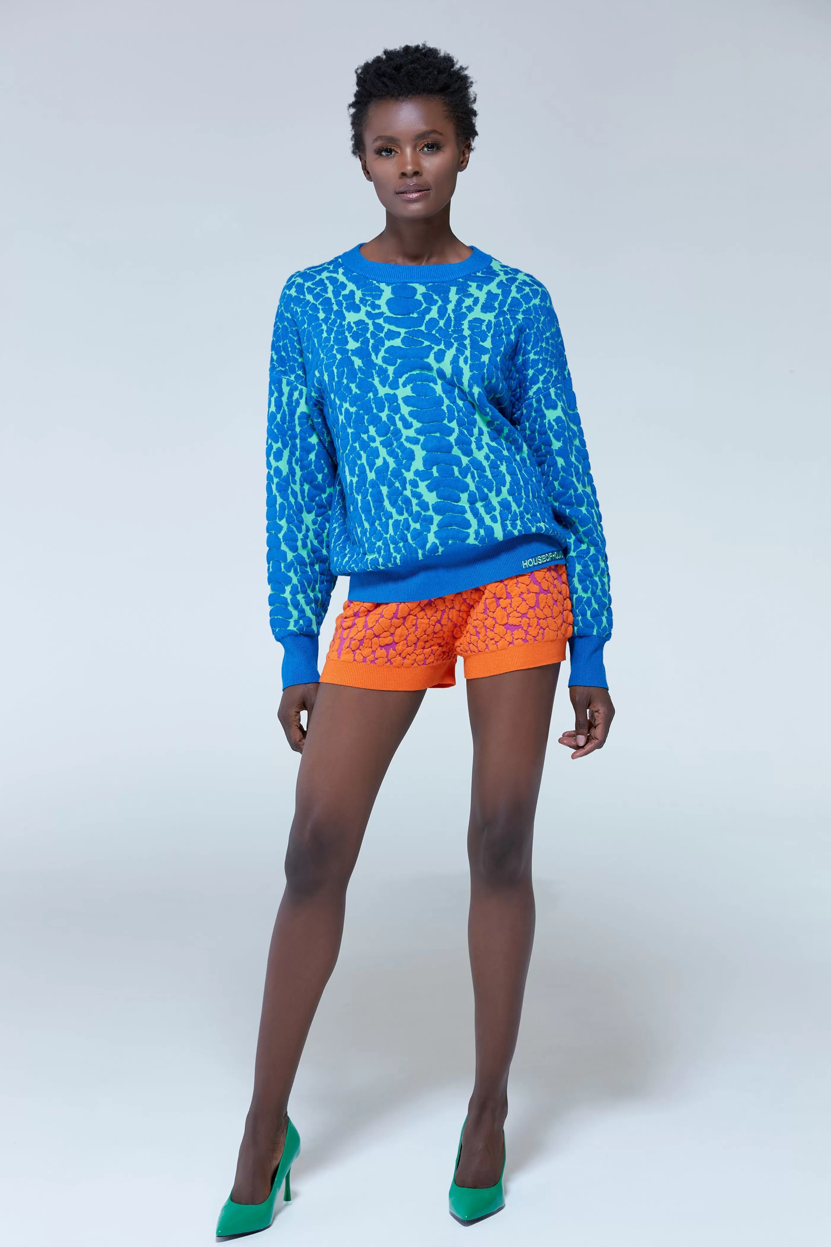 Discount Jacquard Duo Jumper Dress In & Green Jumpers & Hoodies