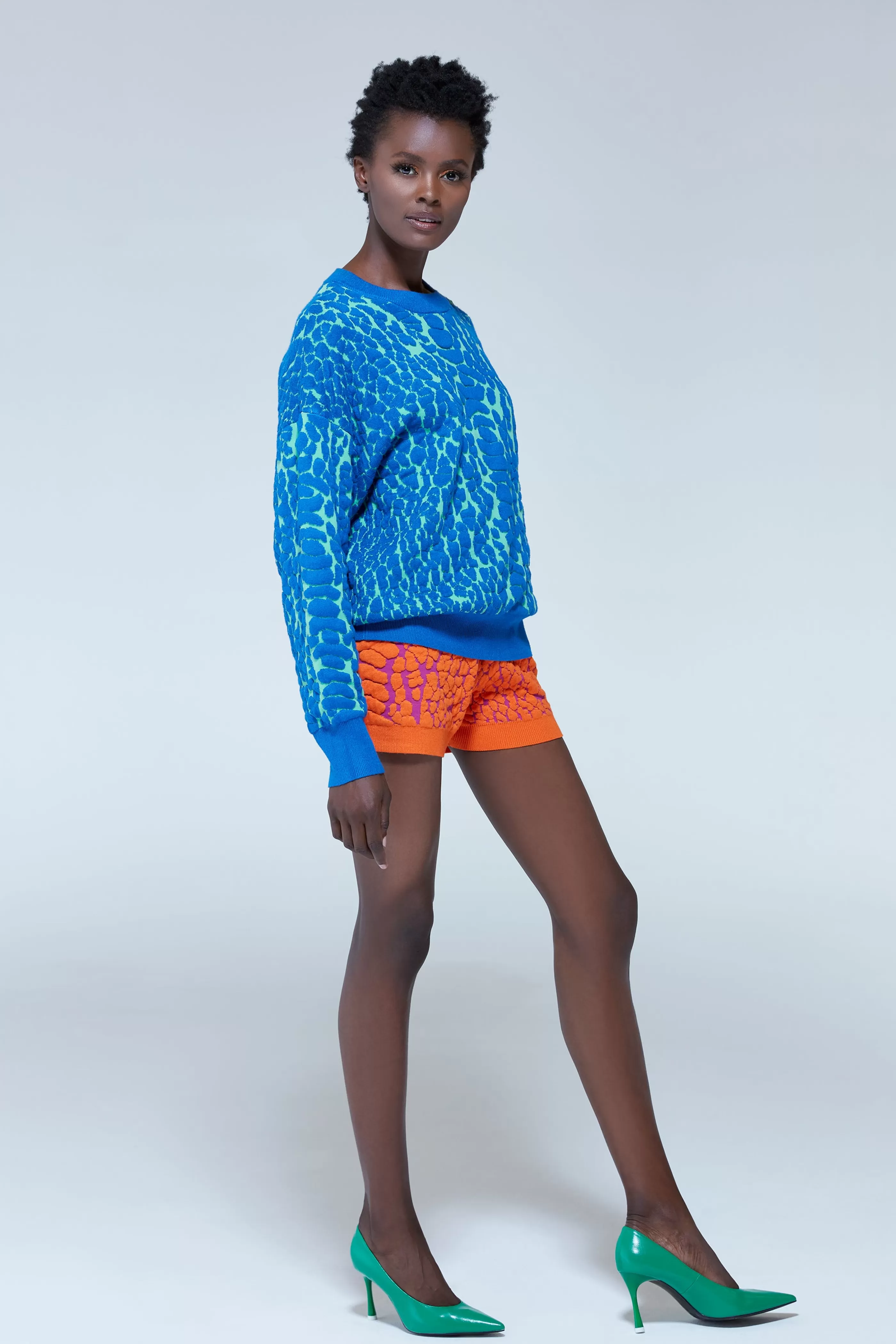 Discount Jacquard Duo Jumper Dress In & Green Jumpers & Hoodies