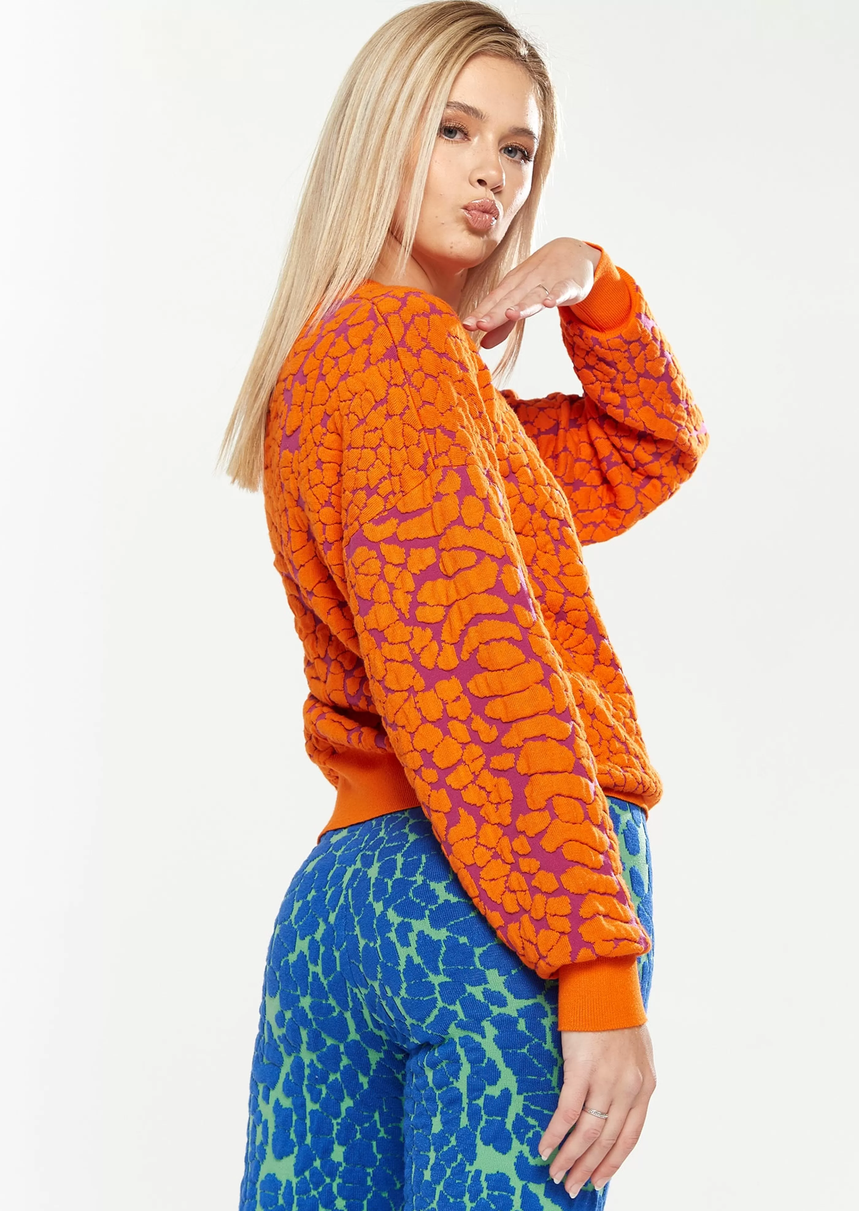 Hot Jacquard Duo Jumper Dress In & Pink Jumpers & Hoodies