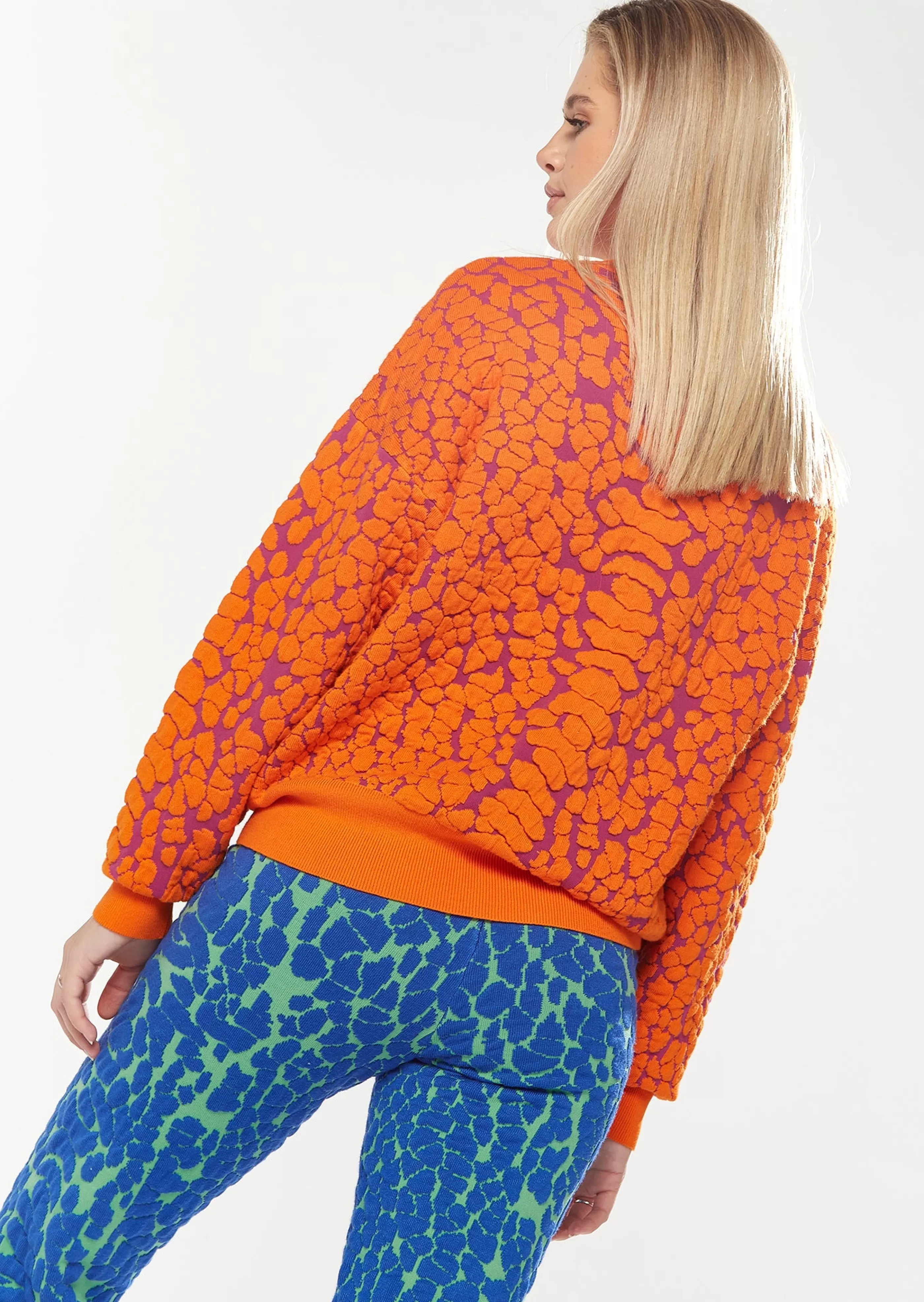 Hot Jacquard Duo Jumper Dress In & Pink Jumpers & Hoodies