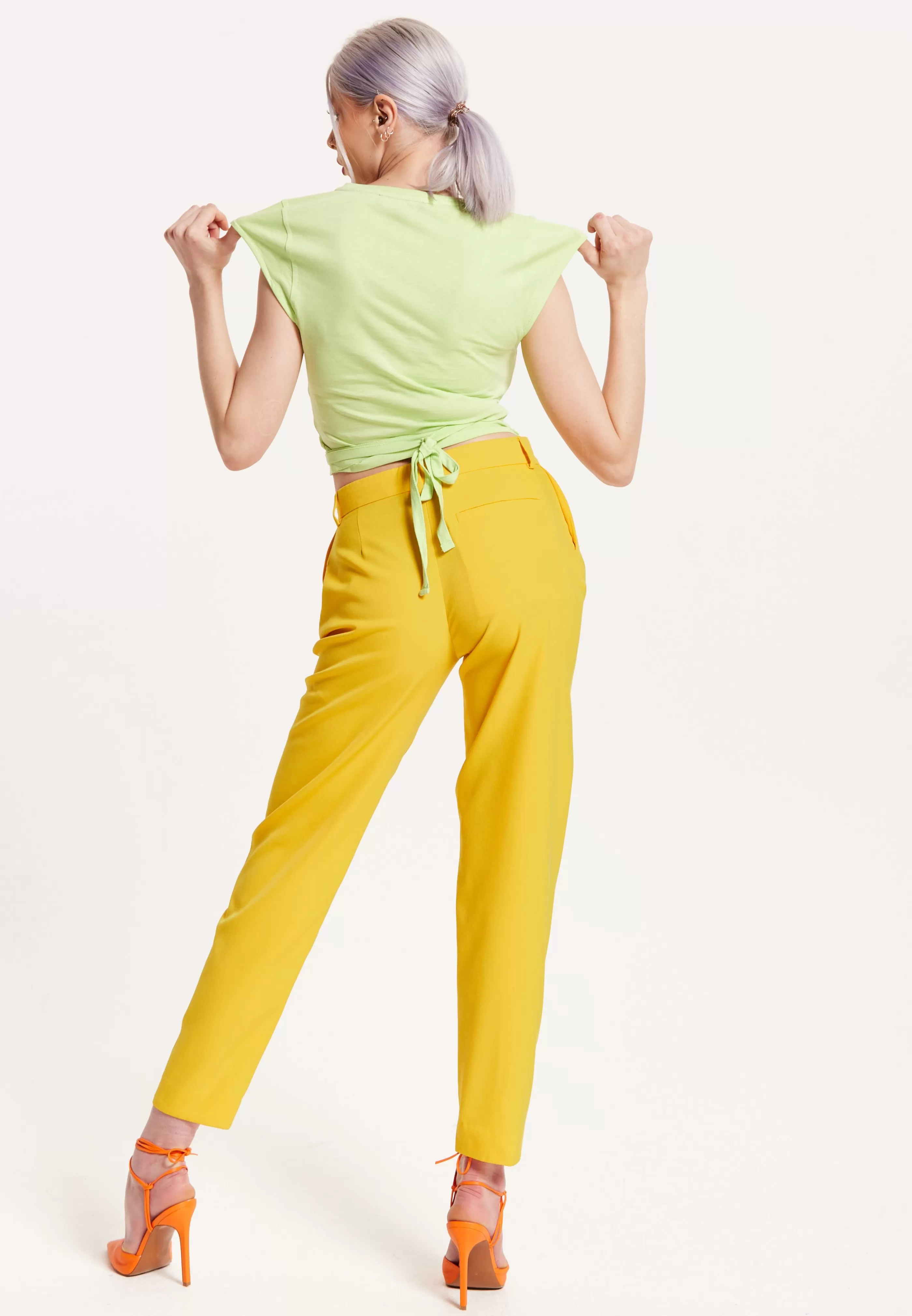 Sale Logo Tie Detail Crop Top In Wasabi Tops & T-shirts | Tops & T-shirts