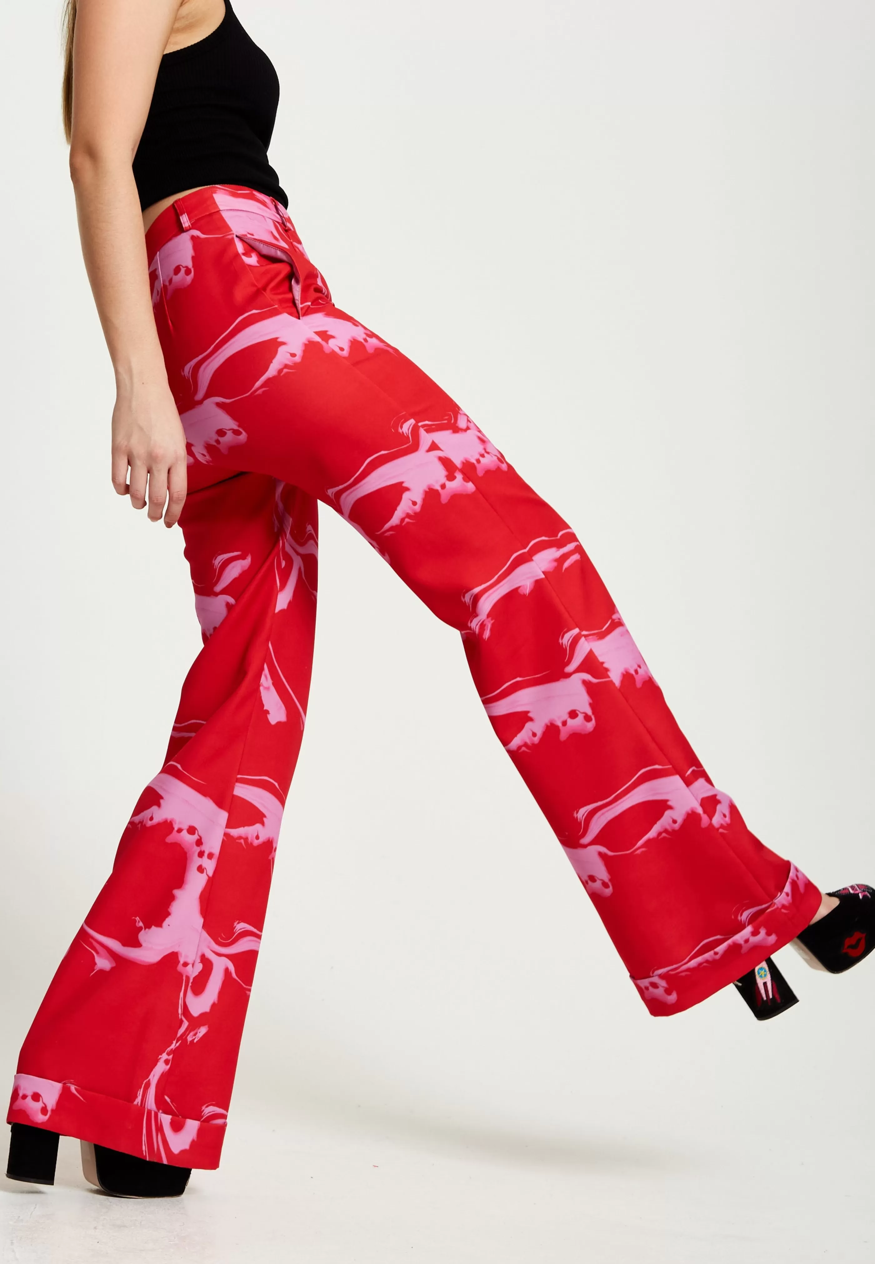 Flash Sale Marble Print Suit Trouser In And Pink Suits | Skirts & Trousers