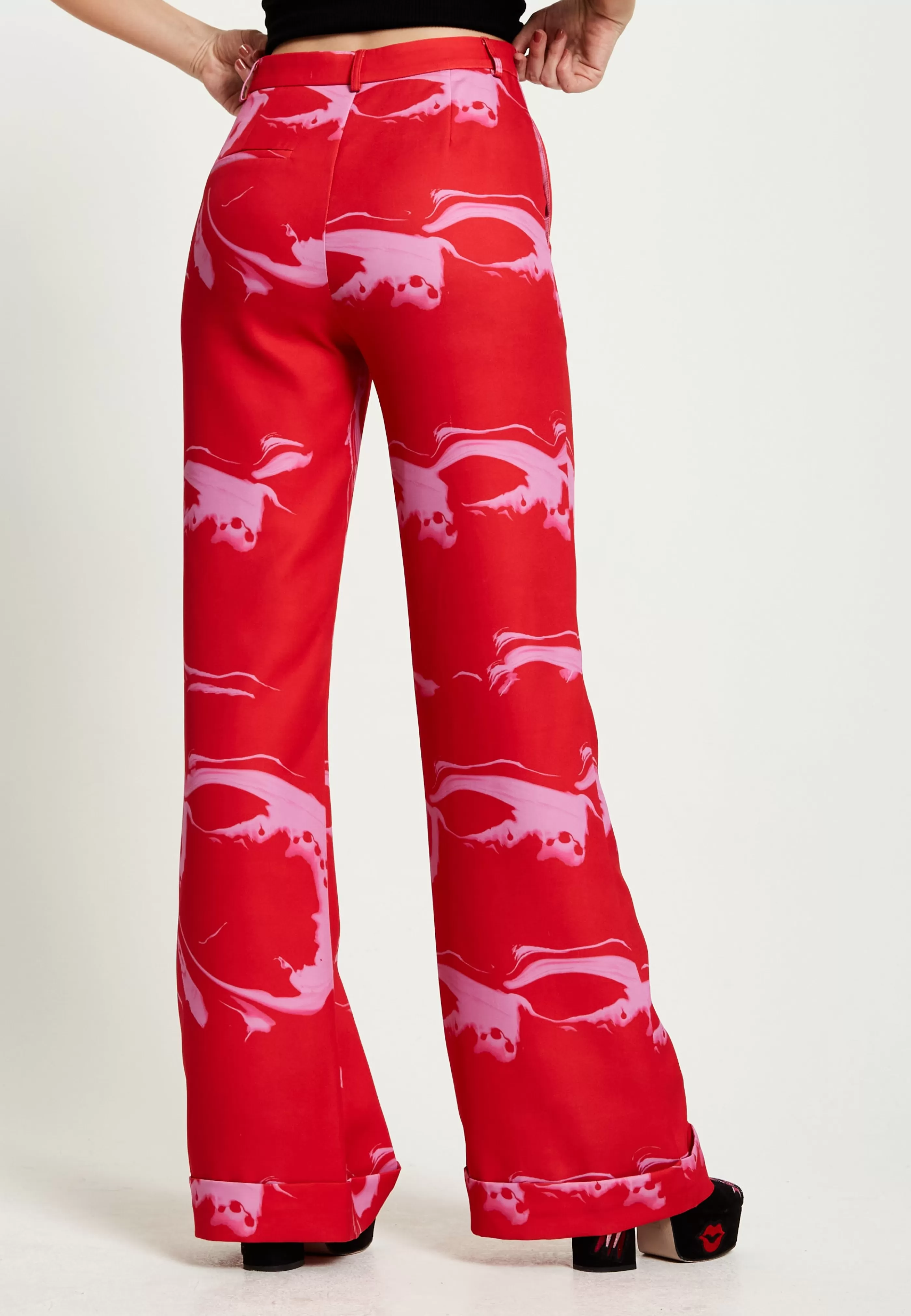 Flash Sale Marble Print Suit Trouser In And Pink Suits | Skirts & Trousers