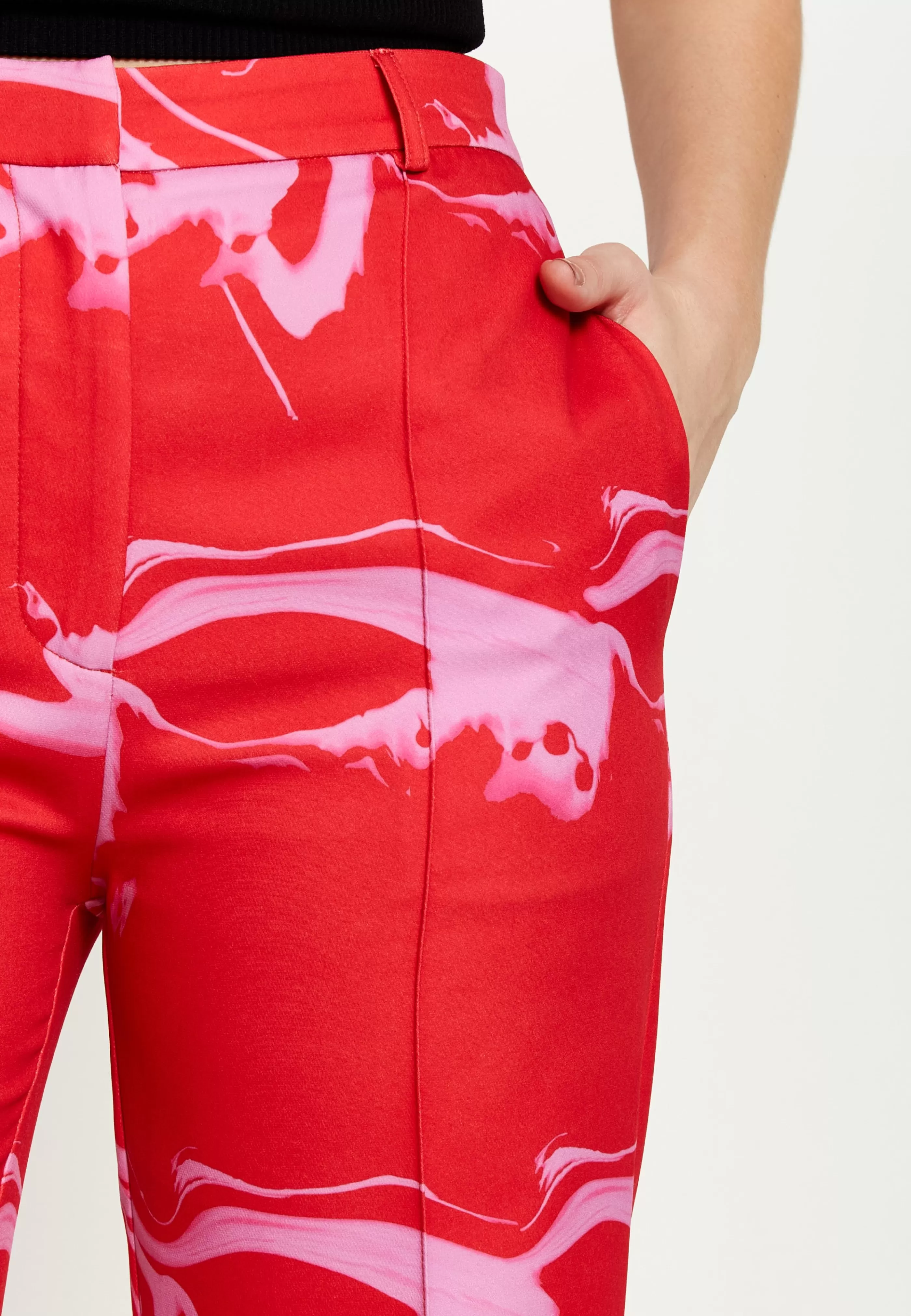 Flash Sale Marble Print Suit Trouser In And Pink Suits | Skirts & Trousers