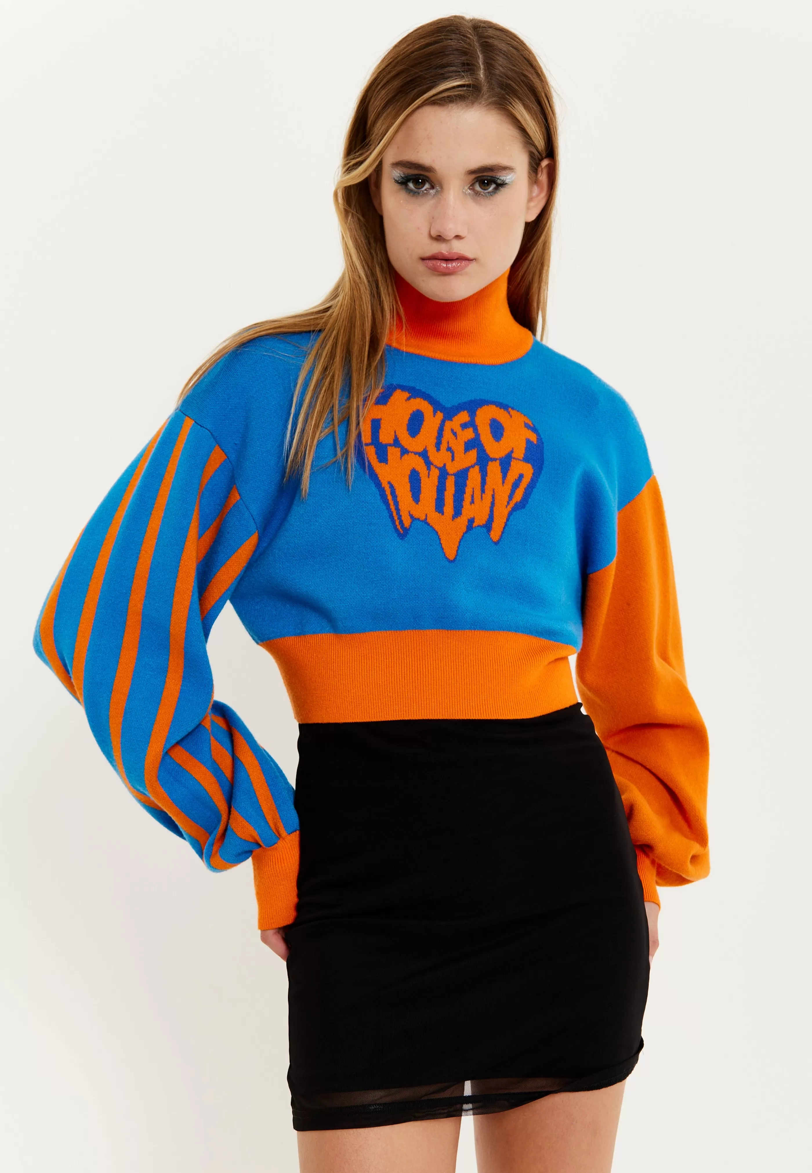 Cheap Melting Heart Logo Jumper In And Orange Jumpers & Hoodies