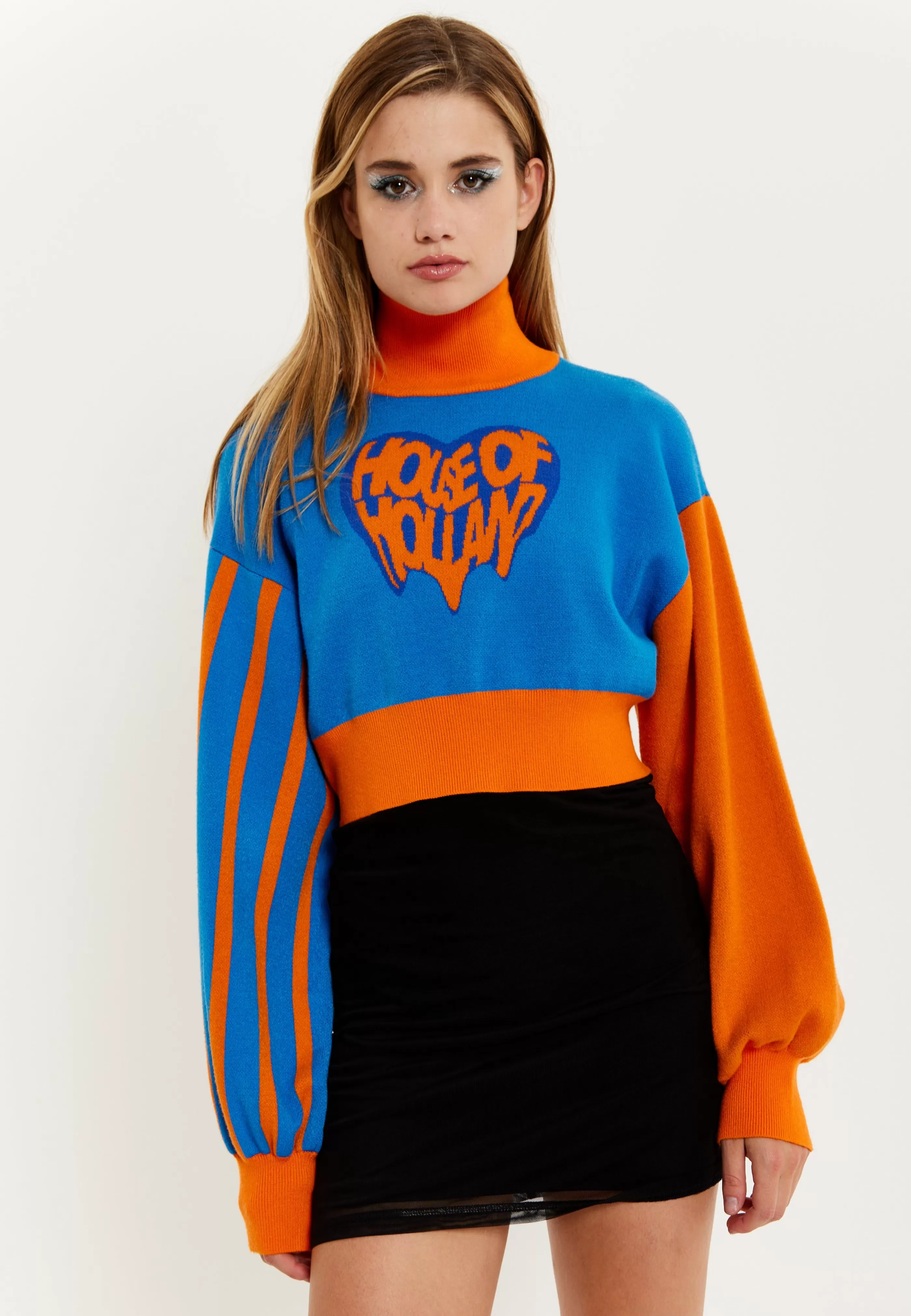Cheap Melting Heart Logo Jumper In And Orange Jumpers & Hoodies