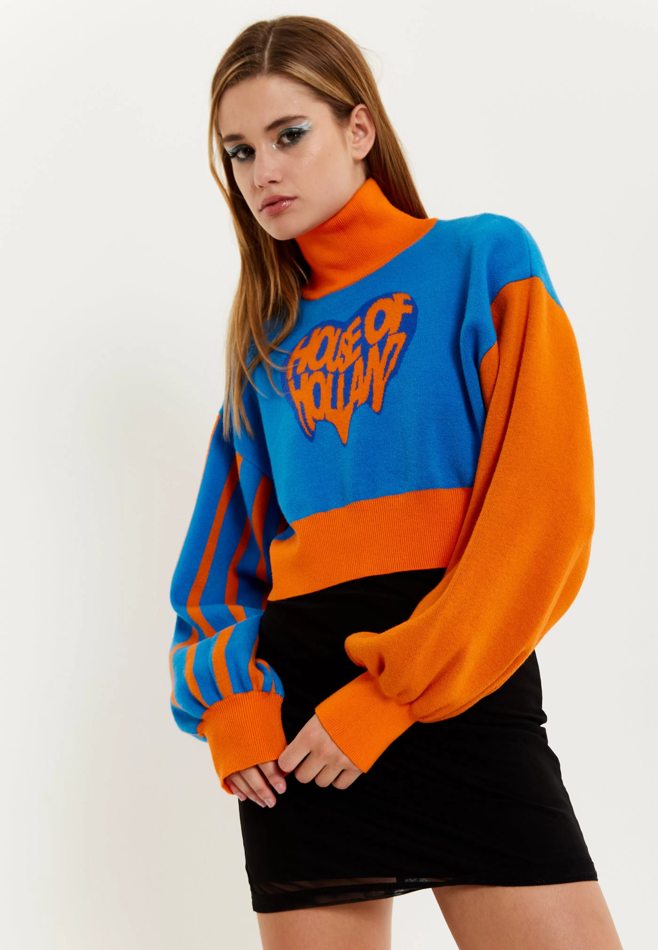 Cheap Melting Heart Logo Jumper In And Orange Jumpers & Hoodies