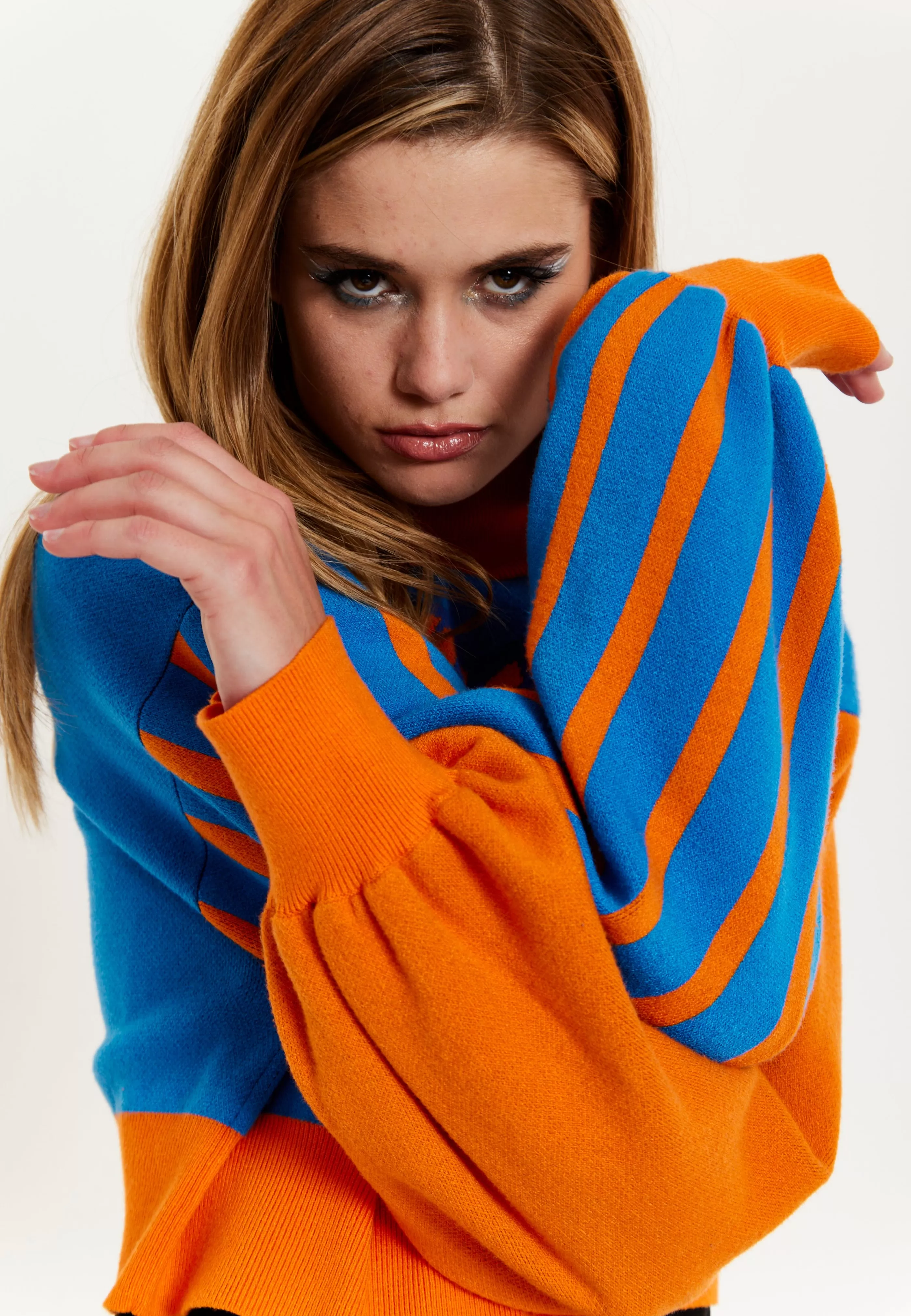 Cheap Melting Heart Logo Jumper In And Orange Jumpers & Hoodies