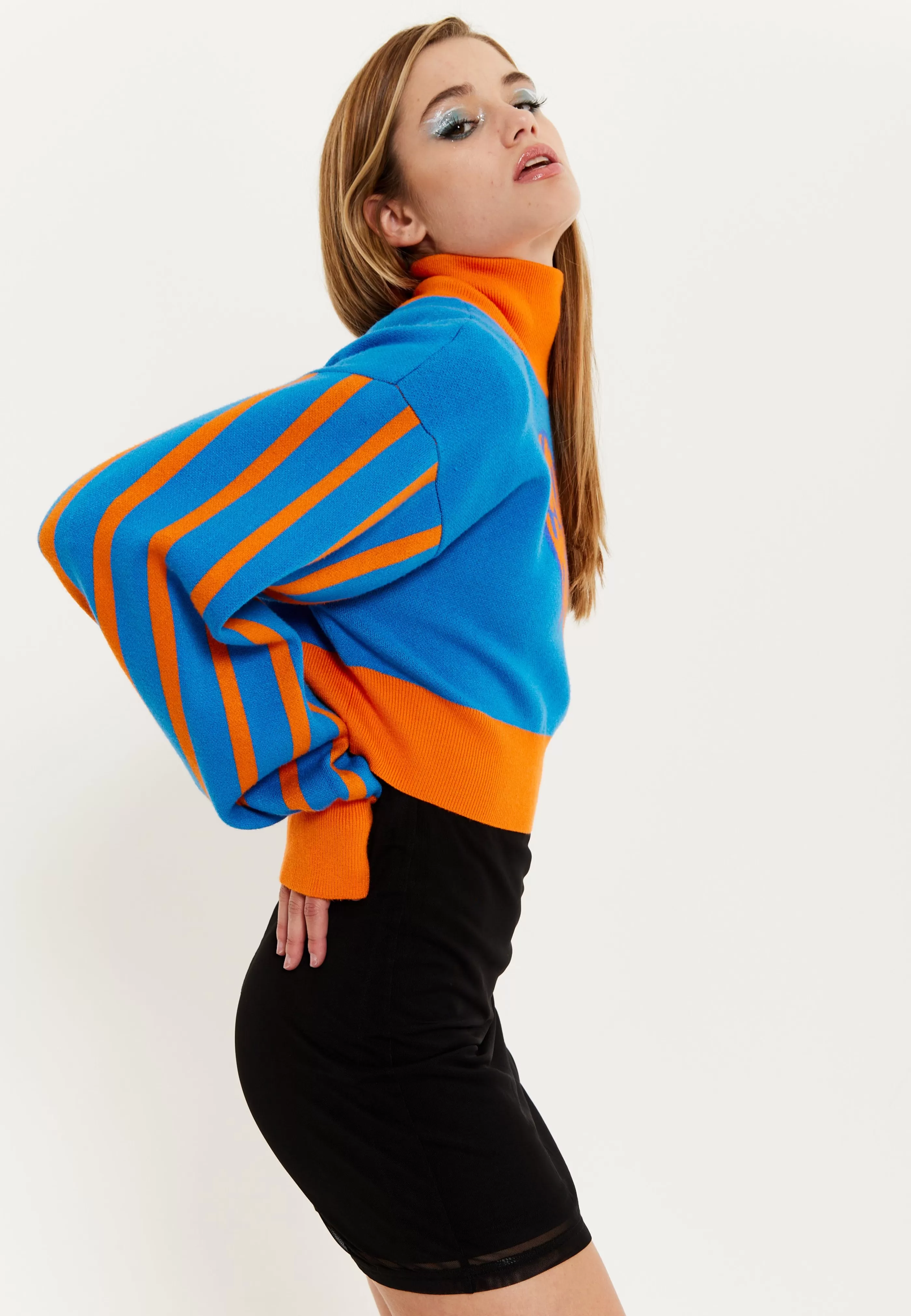 Cheap Melting Heart Logo Jumper In And Orange Jumpers & Hoodies