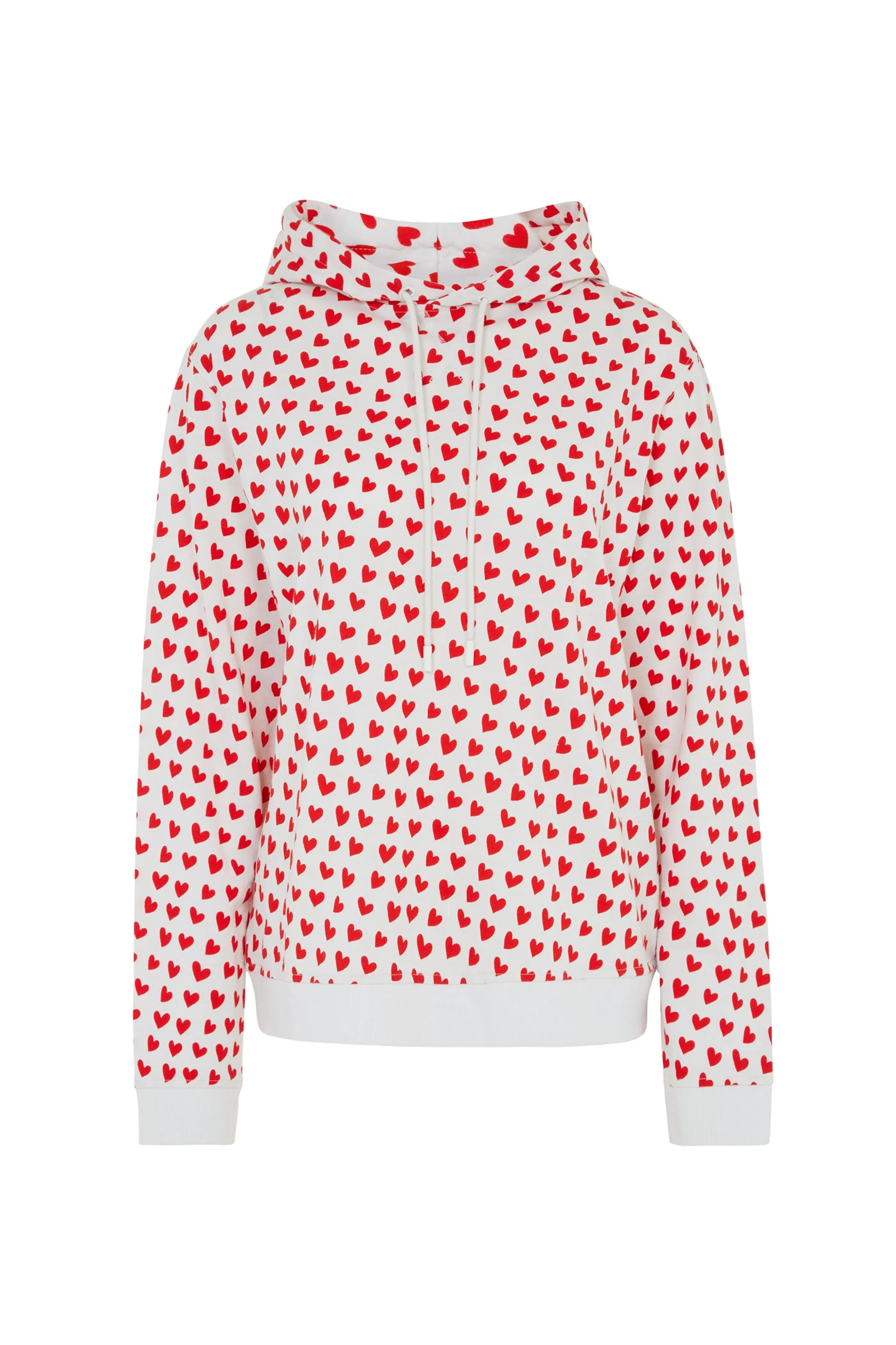 Discount Merino Wool And White Heart Print Hoodie Jumpers & Hoodies