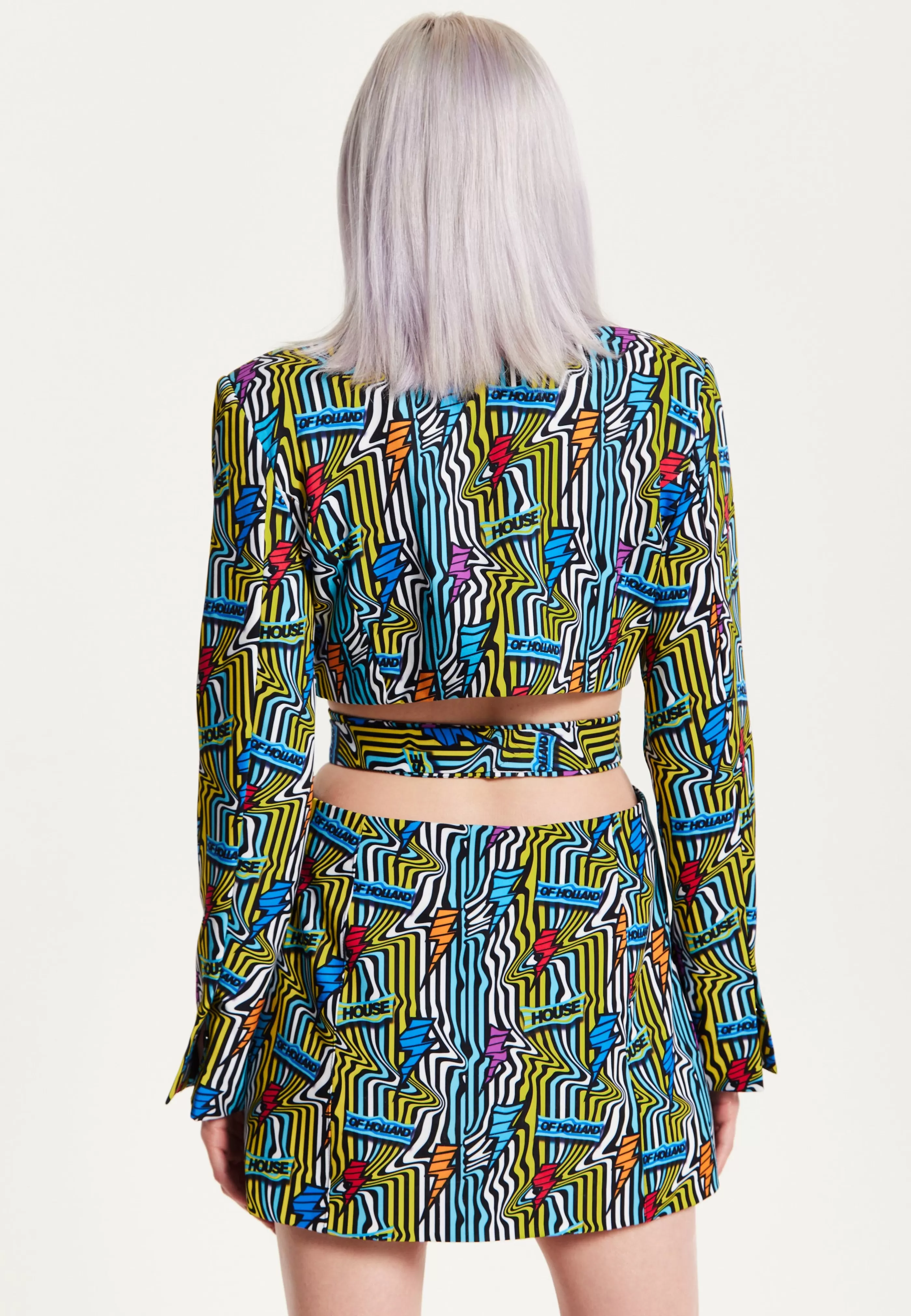 Cheap Mini Jacket Dress Lightning Bolt Print With Buckle Fa Dresses | Dresses
