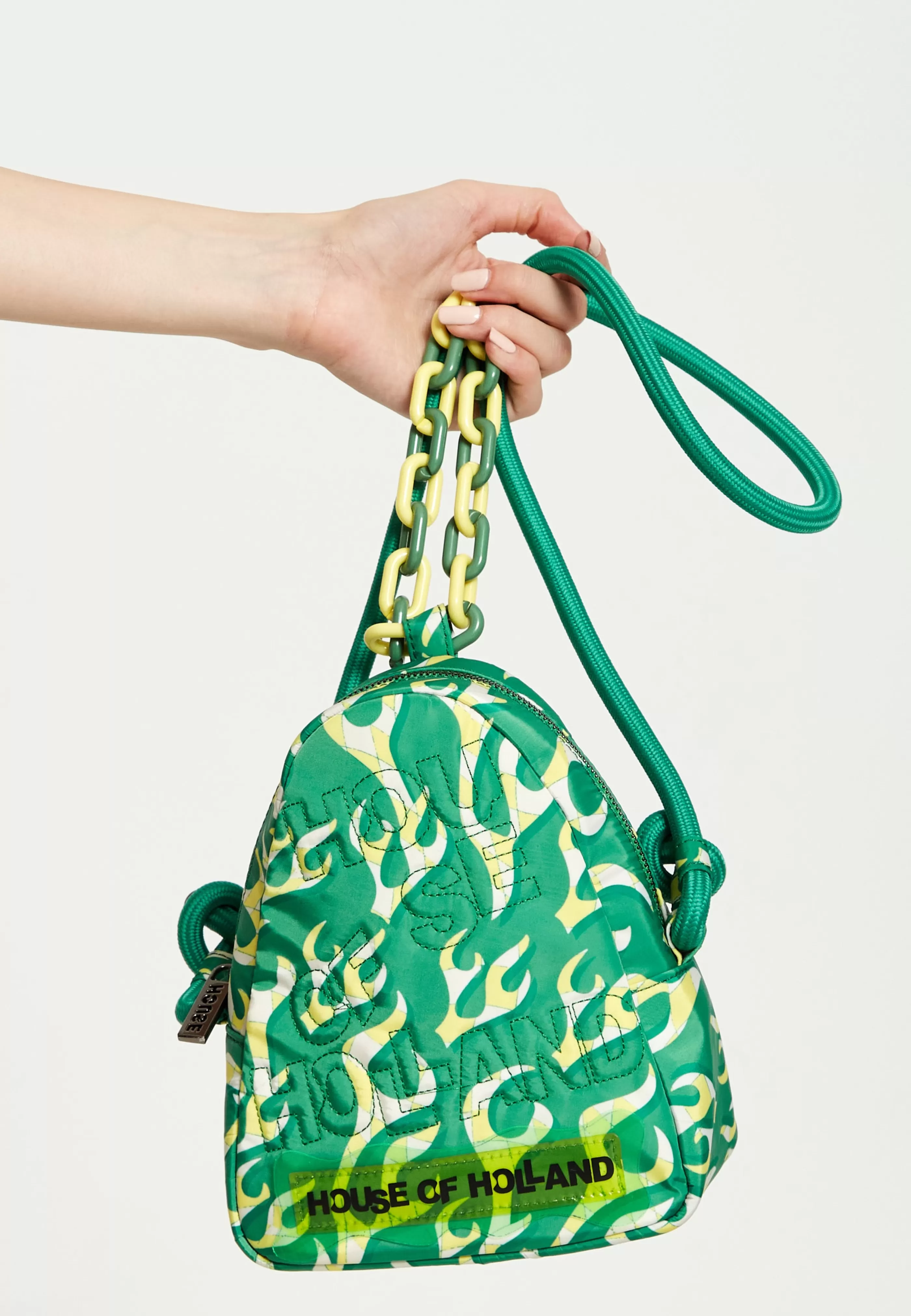 Sale Mint Flame Bag With Quilted Logo And Chain Deta Bags and Wallets | Bags and Wallets