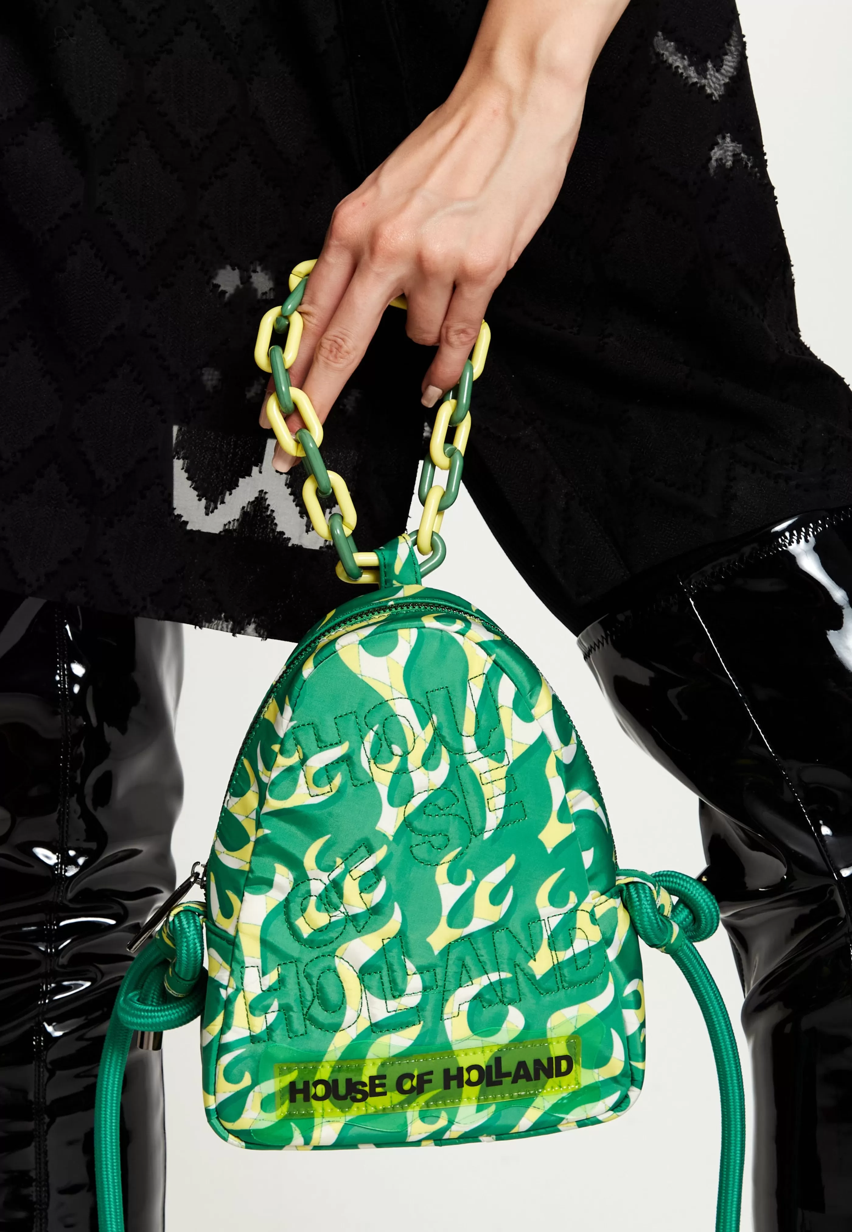 Sale Mint Flame Bag With Quilted Logo And Chain Deta Bags and Wallets | Bags and Wallets