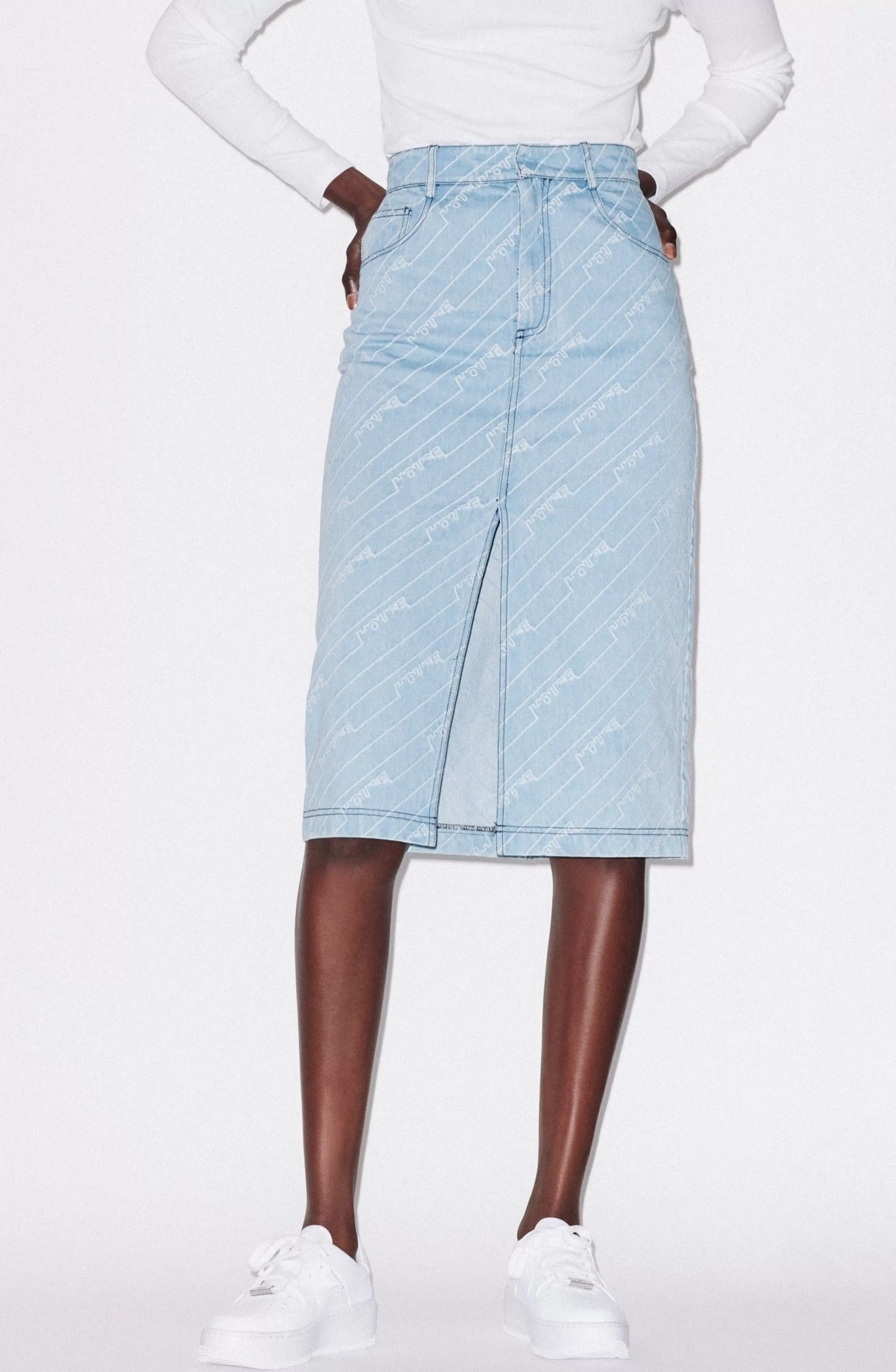 Best Sale Monogram Denim Skirt Skirts & Trousers | Denim