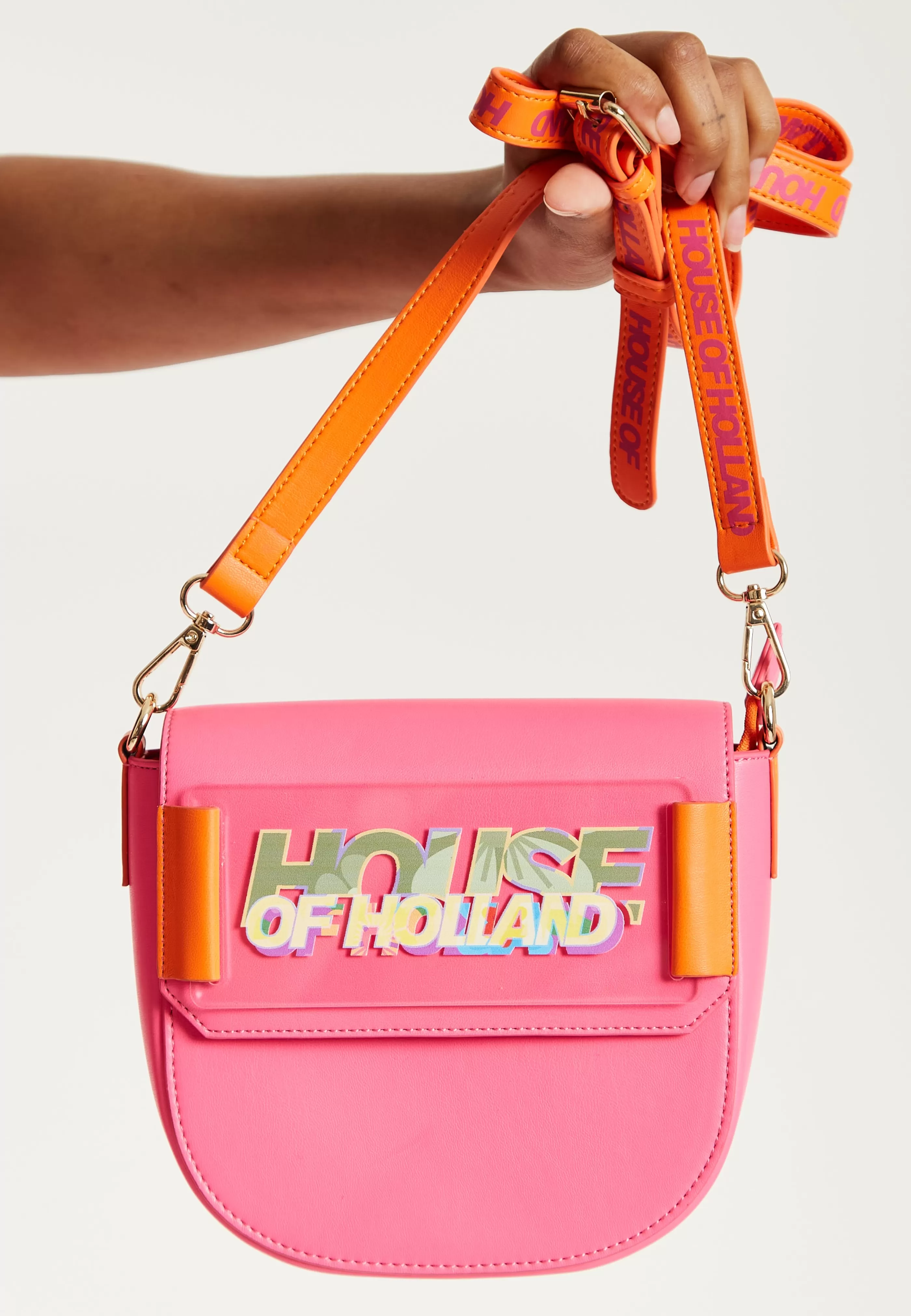 Best Sale And Orange Crossbody Bag With Logo Printed Acryl Bags and Wallets | Bags and Wallets