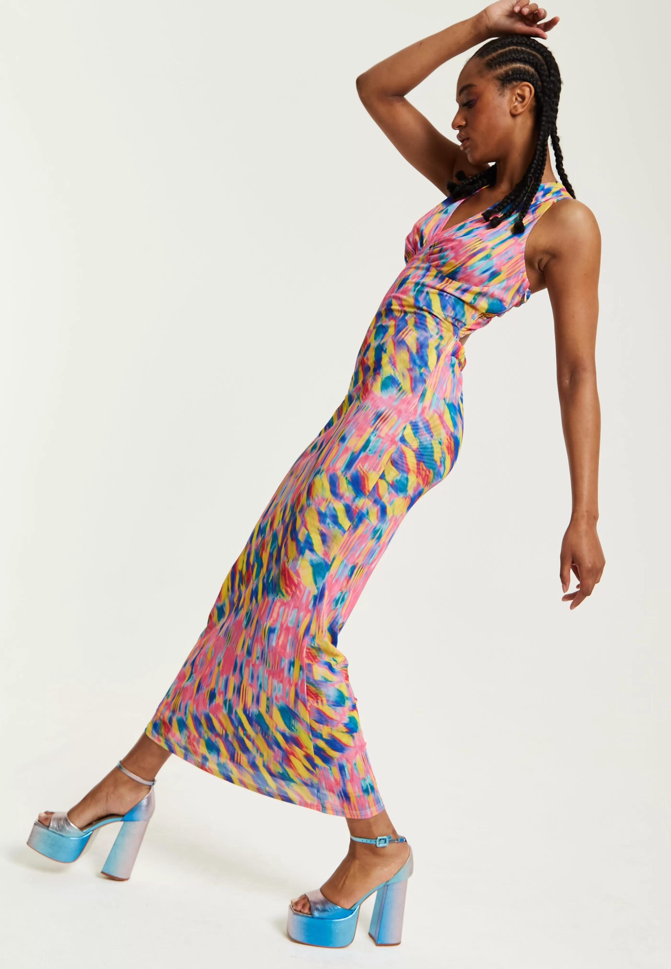Discount Maxi Dress With Multicolour Rainbow Print Dresses | Dresses