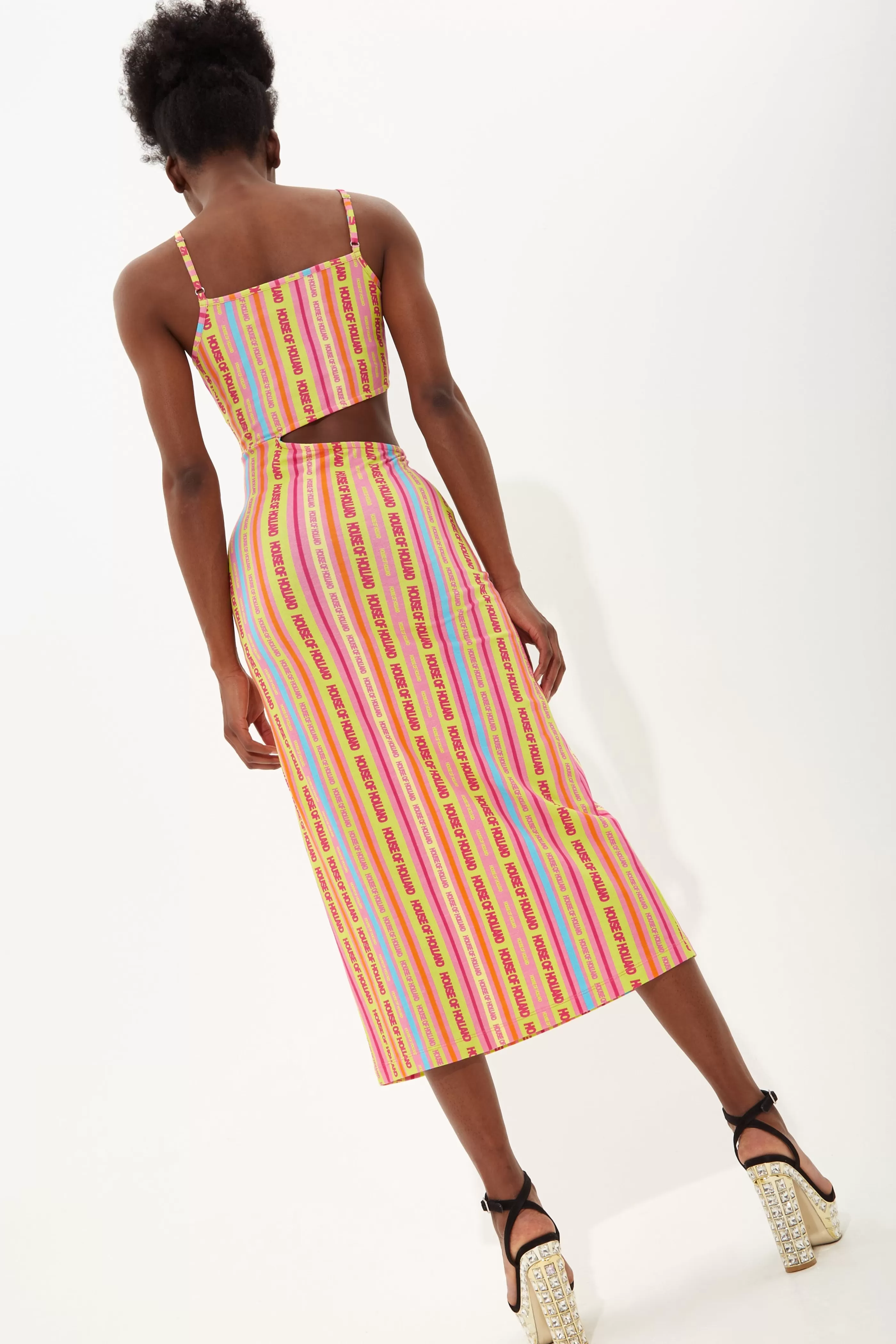 Hot Printed Jersey Midi Dress With Cut Out Detail Dresses | Dresses