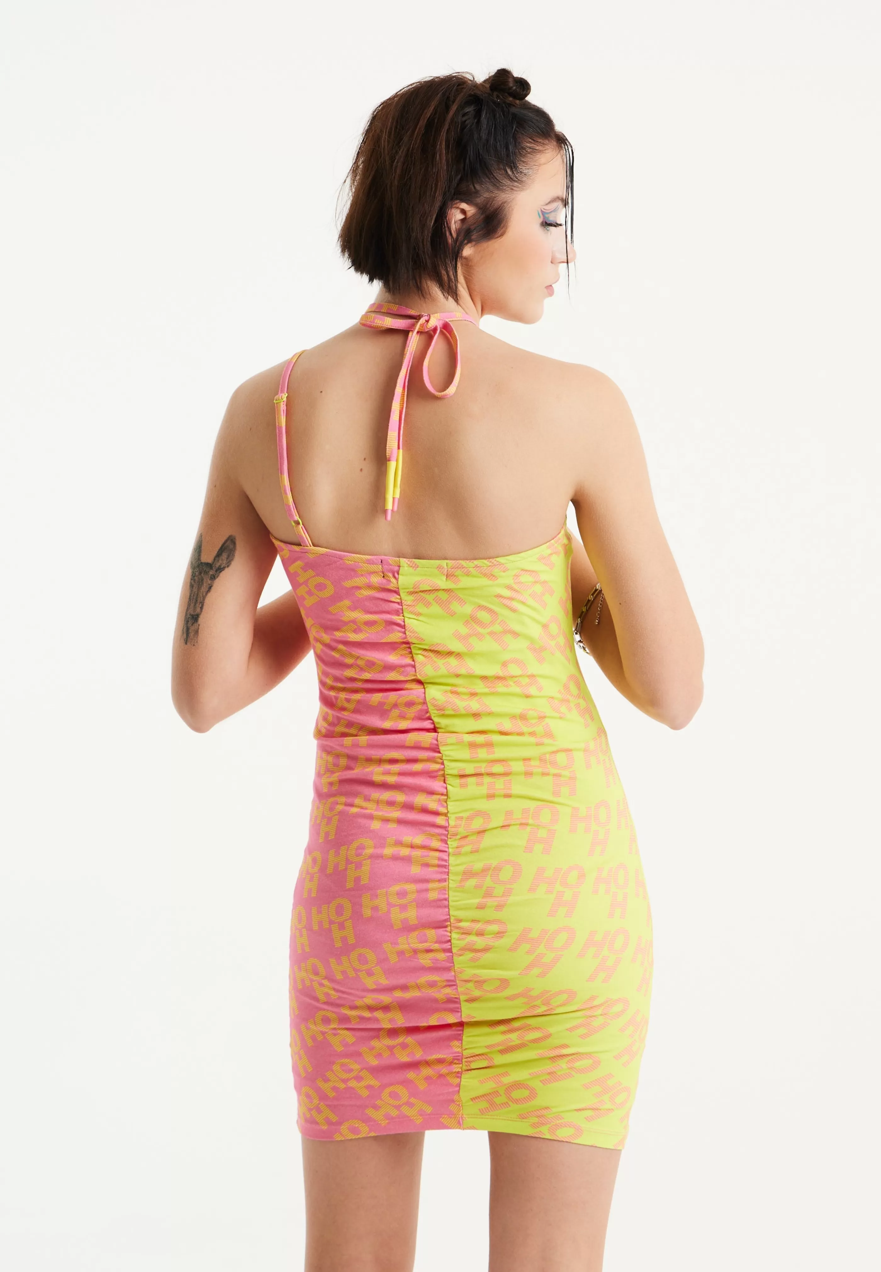 Best Sale Printed Jersey Mini Dress With Open Back Dresses | Dresses