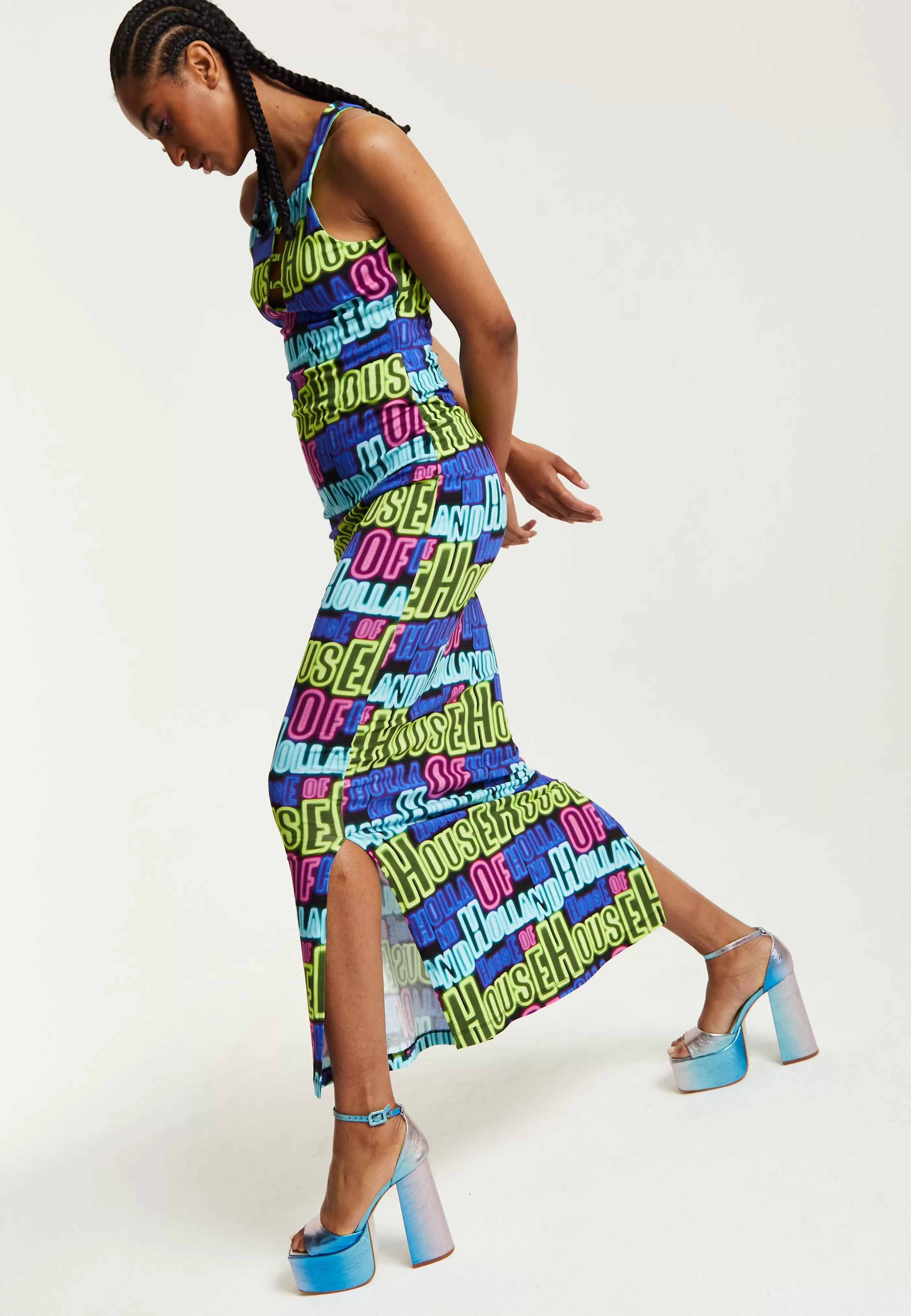 Cheap Printed Multicolour Maxi Dress With Cut Out Details Dresses | Dresses