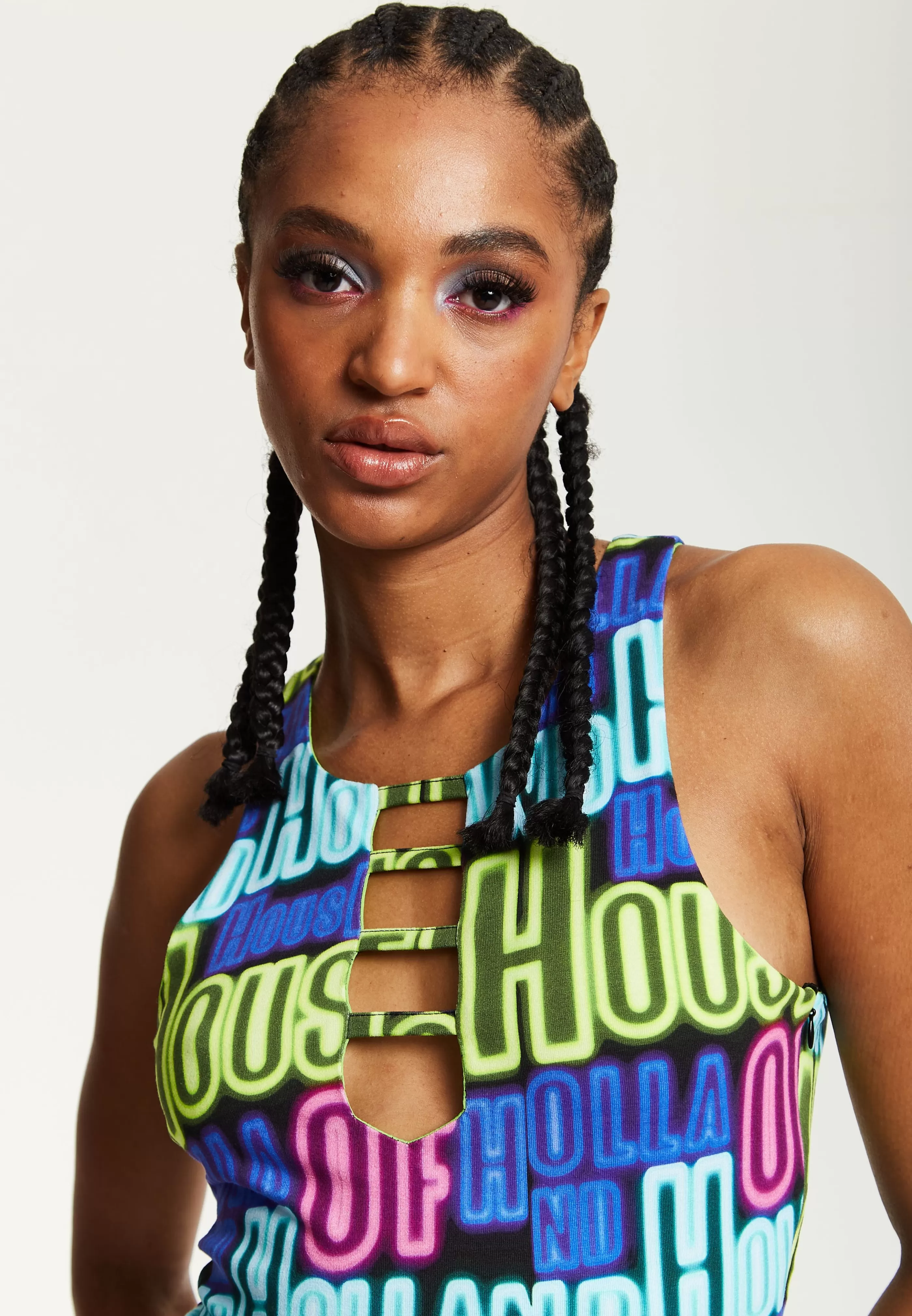 Cheap Printed Multicolour Maxi Dress With Cut Out Details Dresses | Dresses
