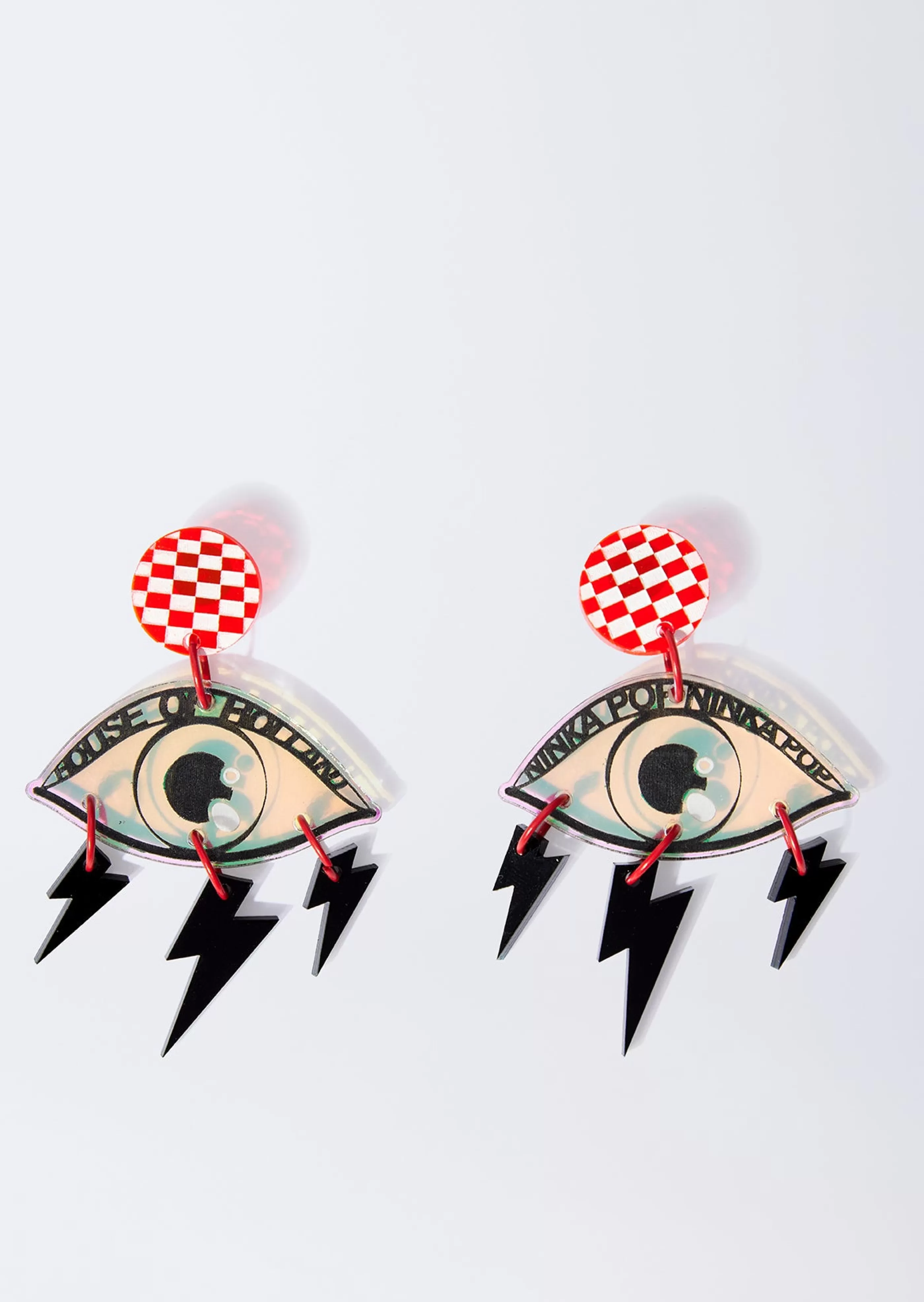 Cheap Red Electric Eye Earrings Jewellery