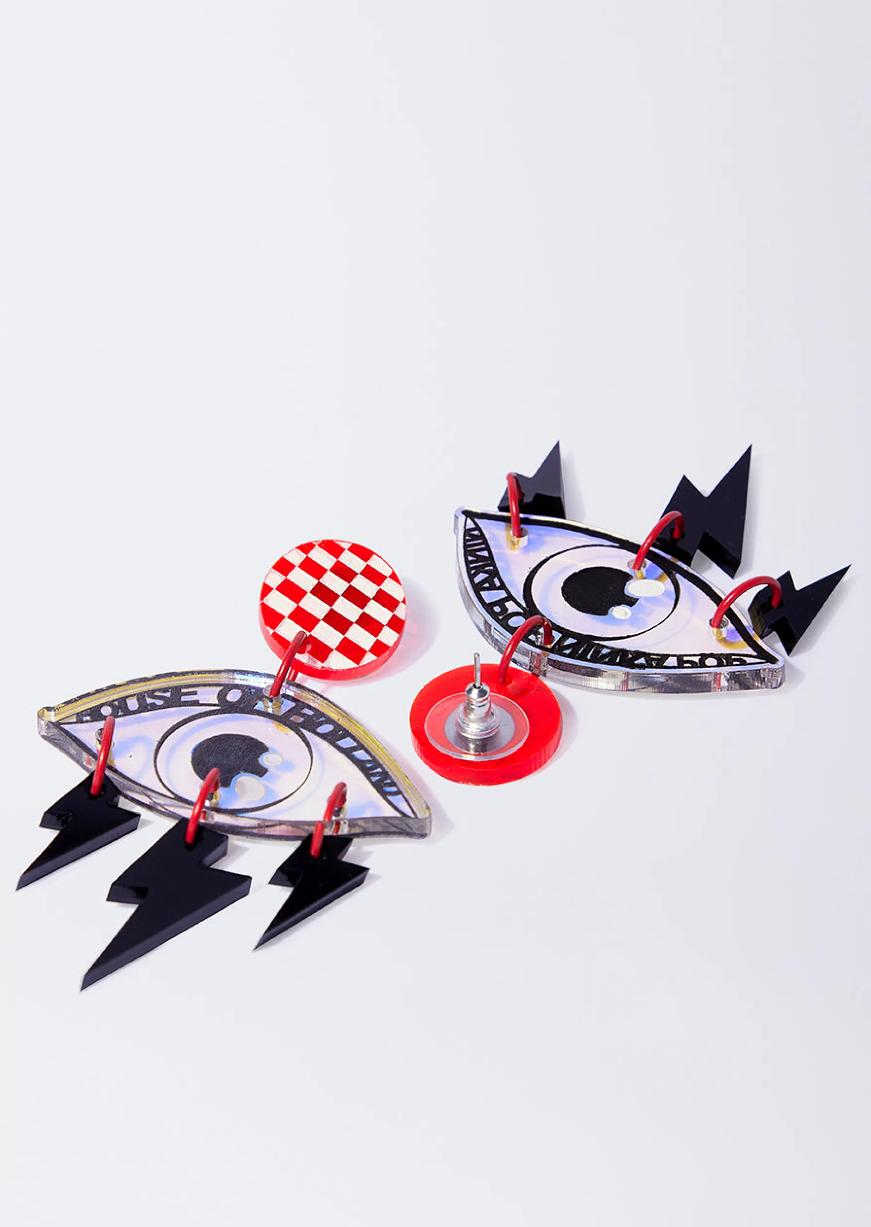 Cheap Red Electric Eye Earrings Jewellery