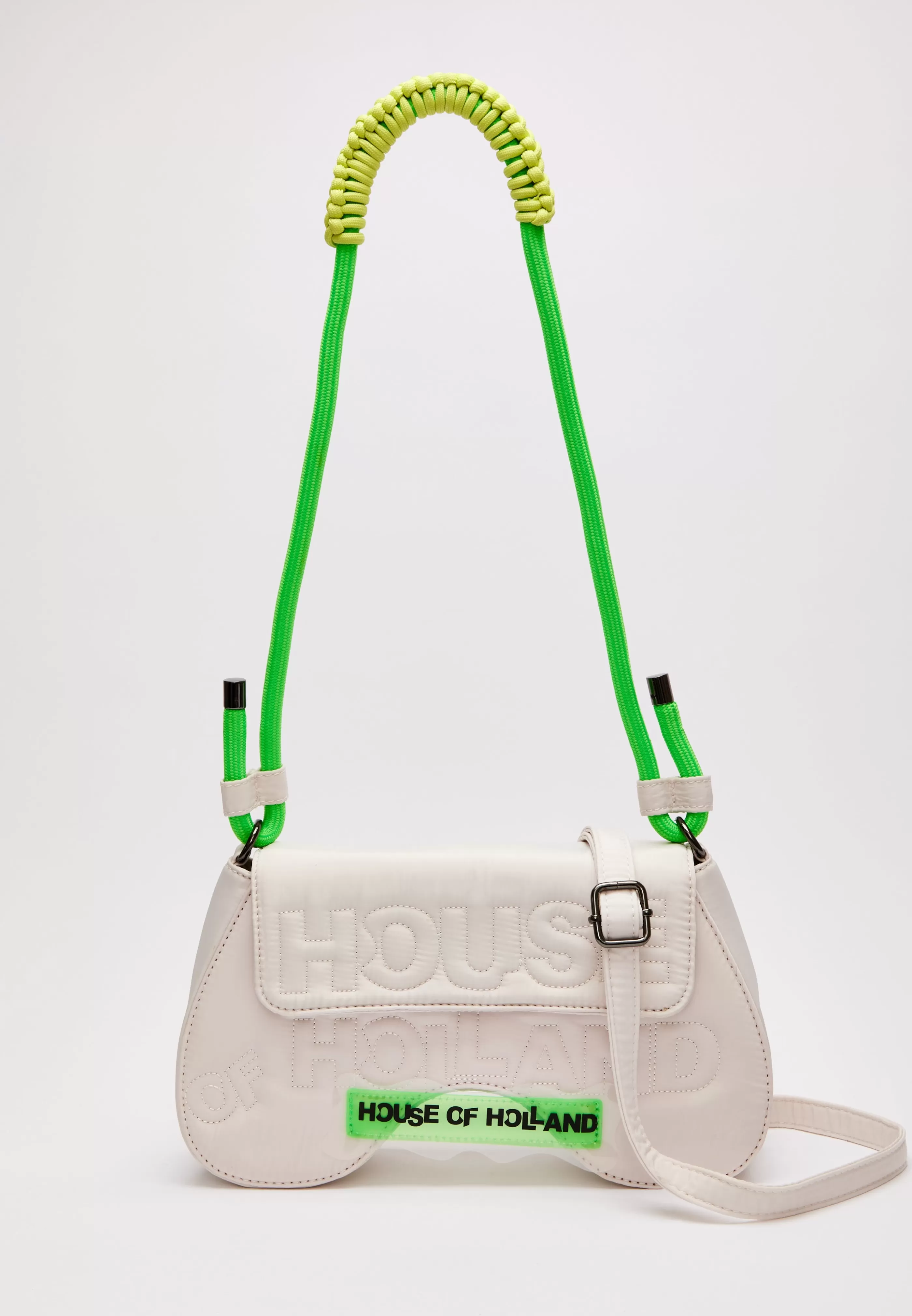 Outlet Saddle Bag And Neon Green With Quilted Logo Bags and Wallets | Bags and Wallets