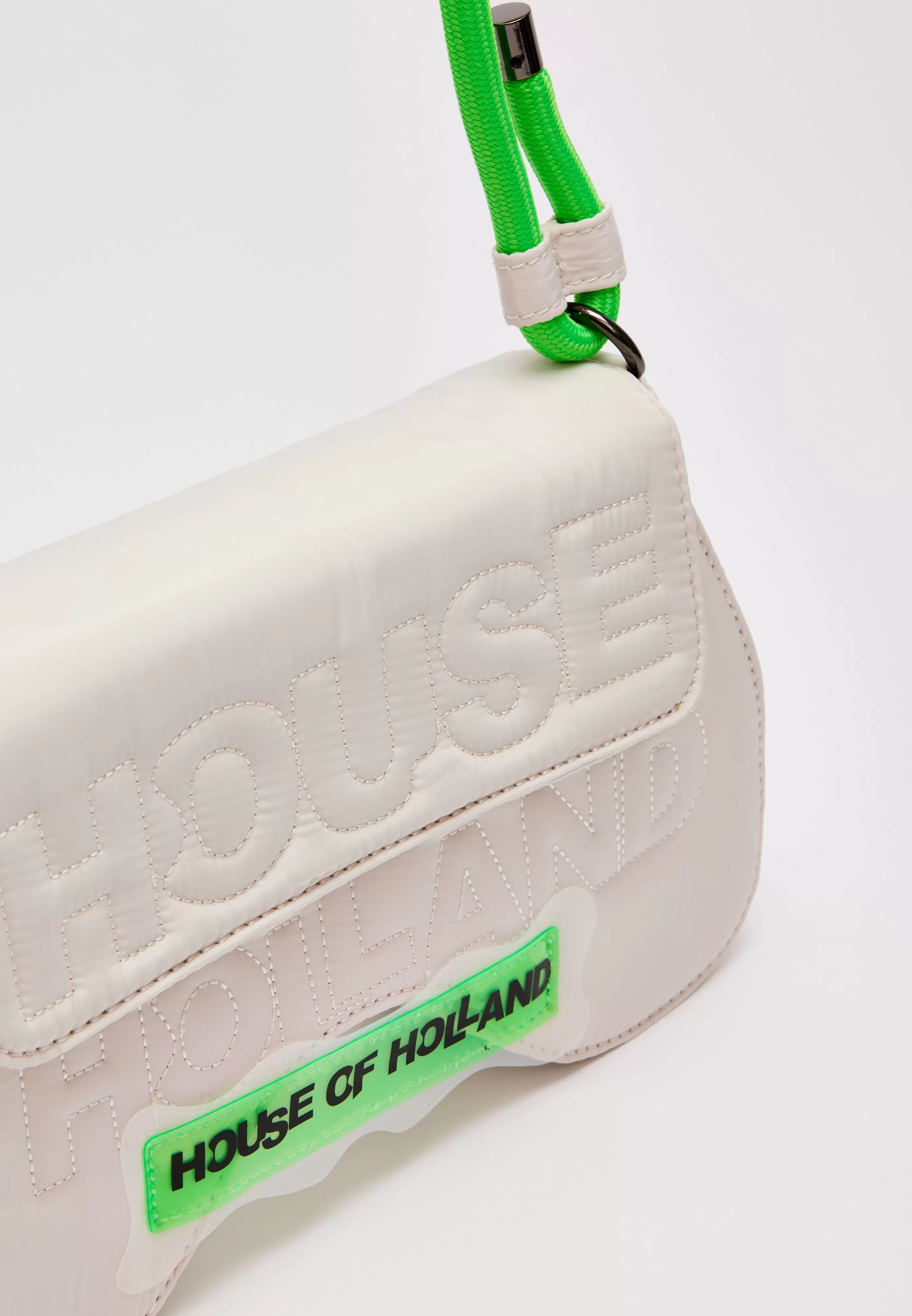 Outlet Saddle Bag And Neon Green With Quilted Logo Bags and Wallets | Bags and Wallets