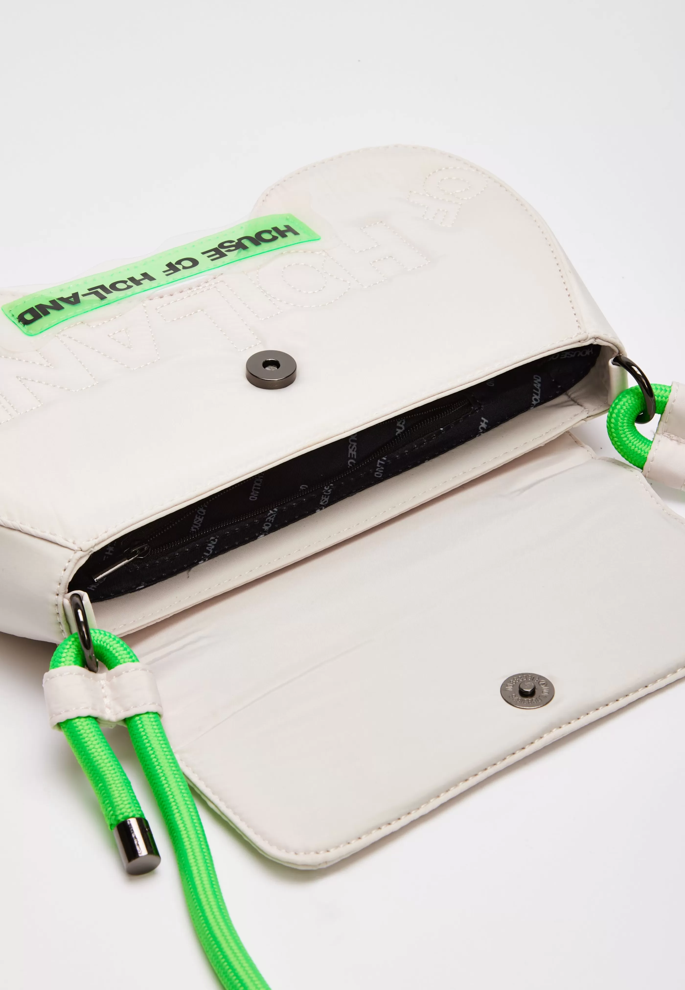 Outlet Saddle Bag And Neon Green With Quilted Logo Bags and Wallets | Bags and Wallets
