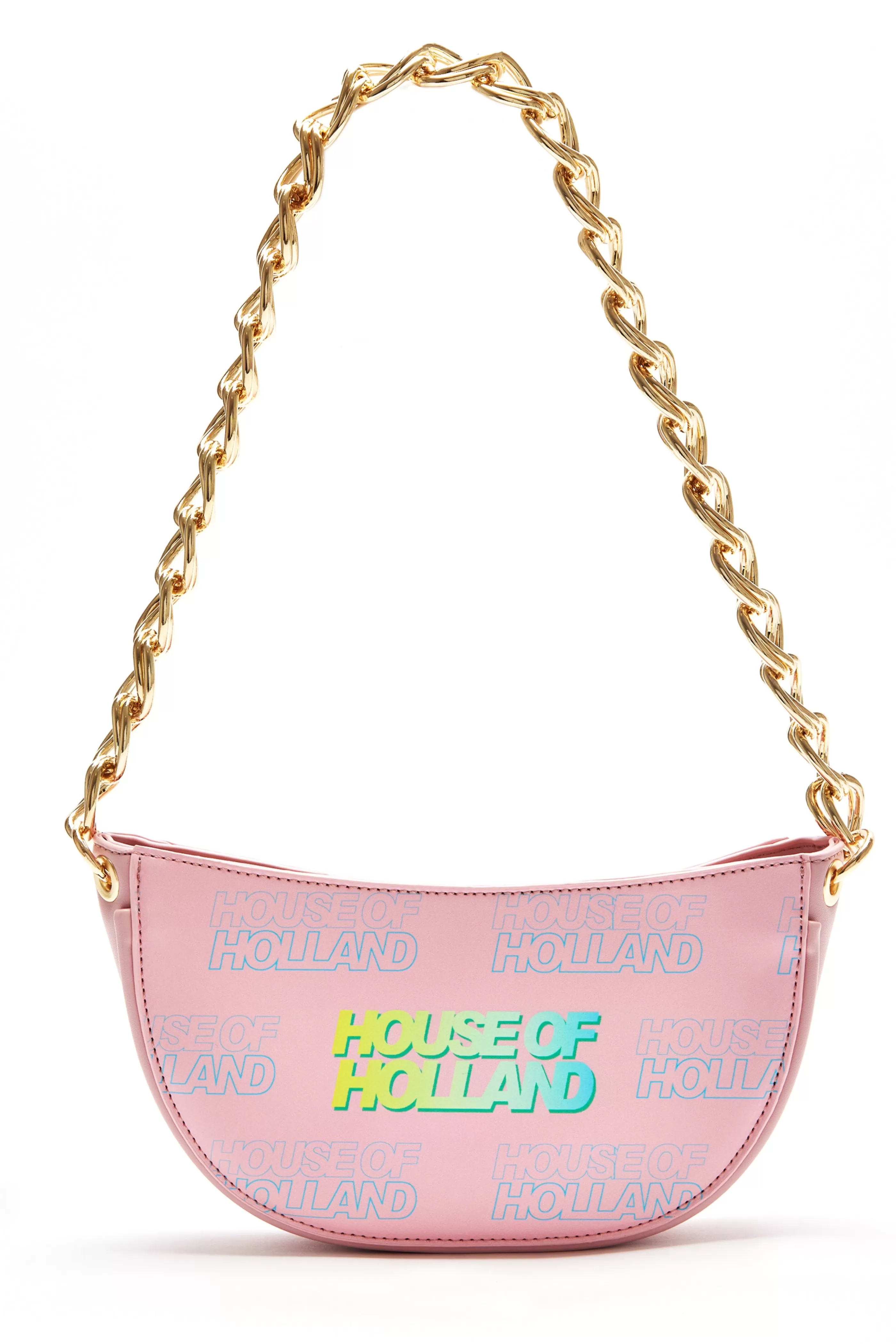 Clearance Shoulder Bag In Baby Pink With A Gold Chain Strap And Bags and Wallets | Bags and Wallets