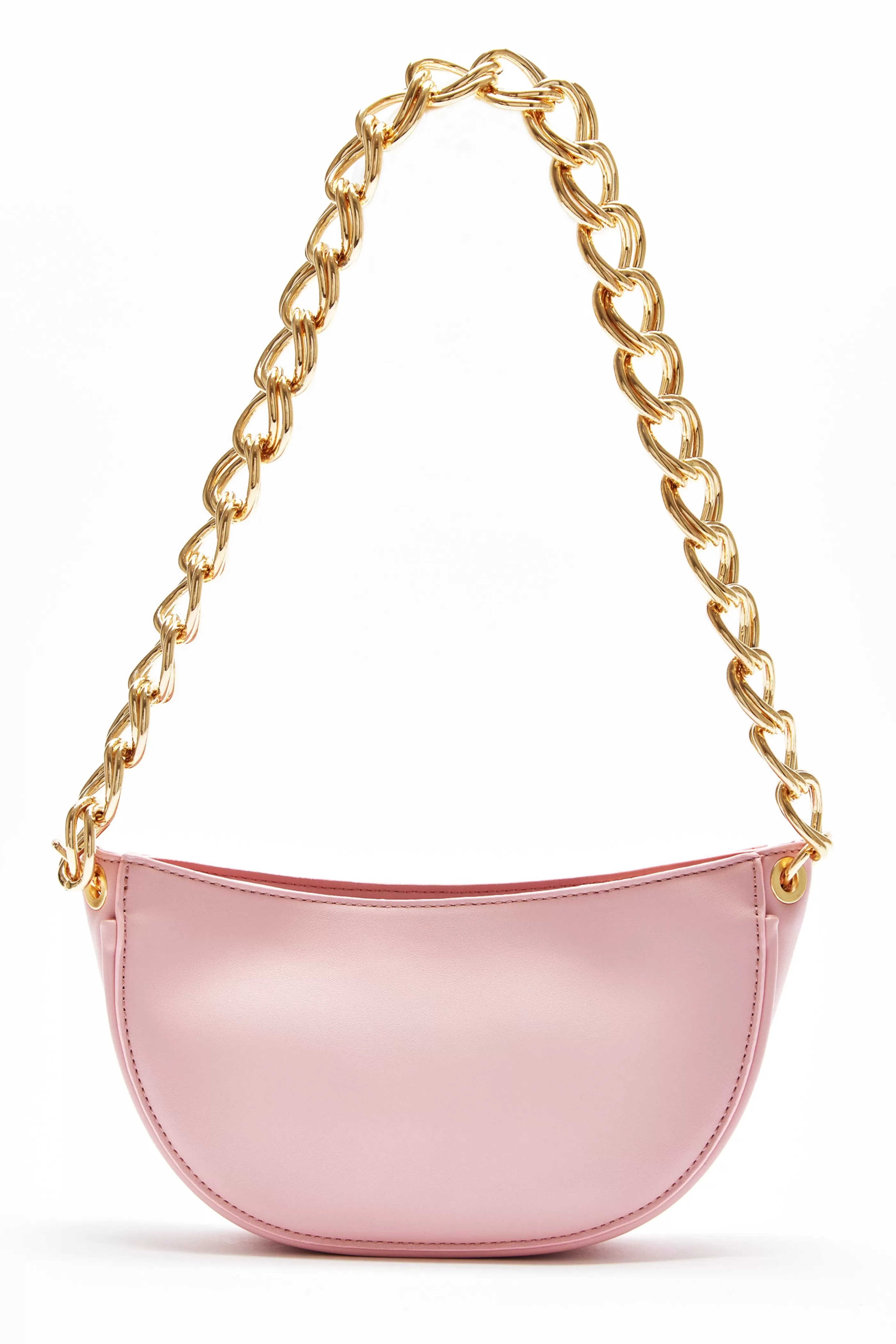 Clearance Shoulder Bag In Baby Pink With A Gold Chain Strap And Bags and Wallets | Bags and Wallets