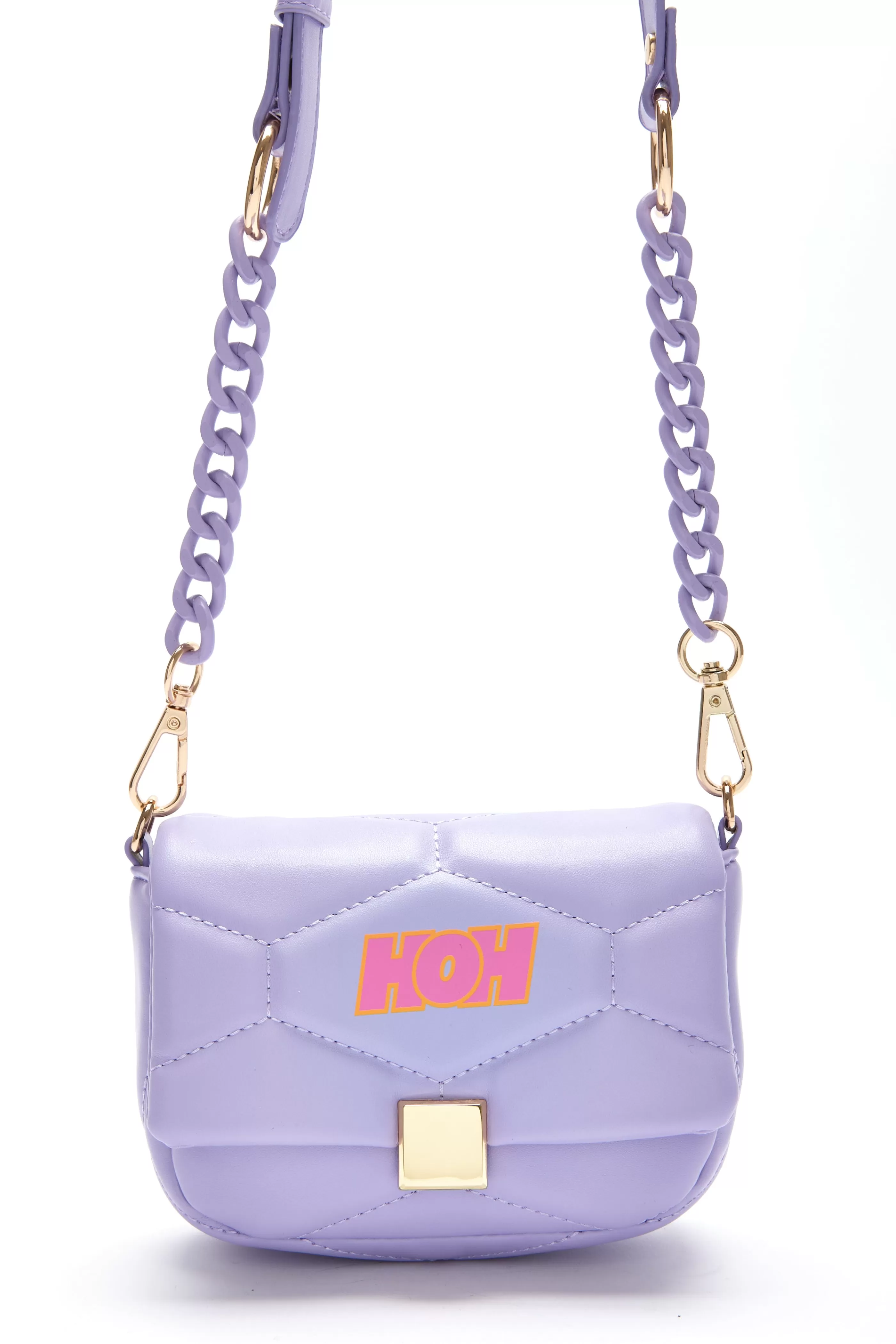 Shop Small Cross Body Bag In Purple With A Chain Detail St Bags and Wallets | Bags and Wallets