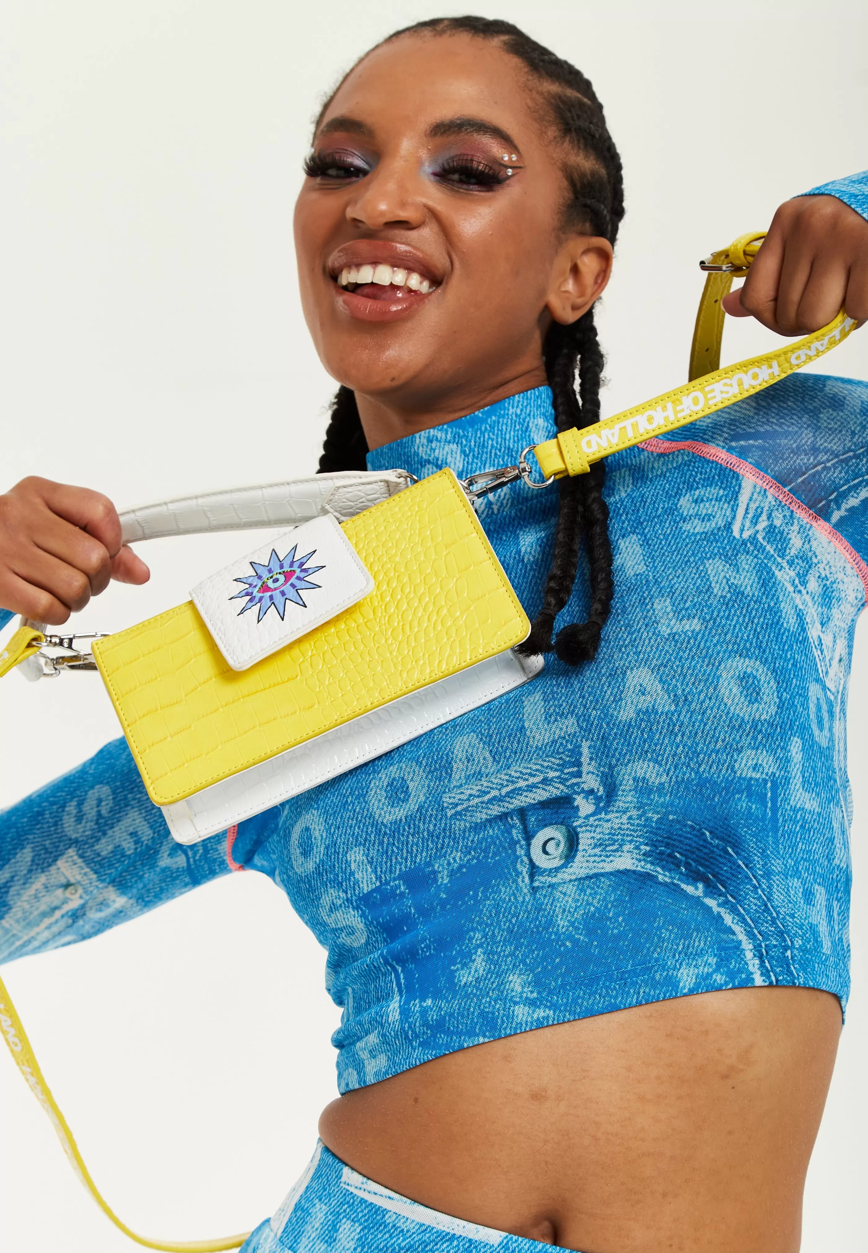 Outlet Small Crossbody Bag In And White With Printed Bags and Wallets | Bags and Wallets